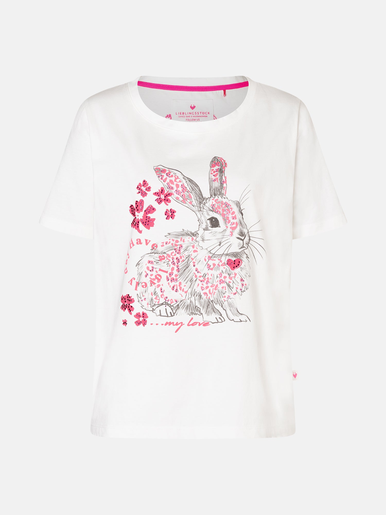 Lieblingsstück CaraL Print T-Shirt aus Baumwolle offwhite