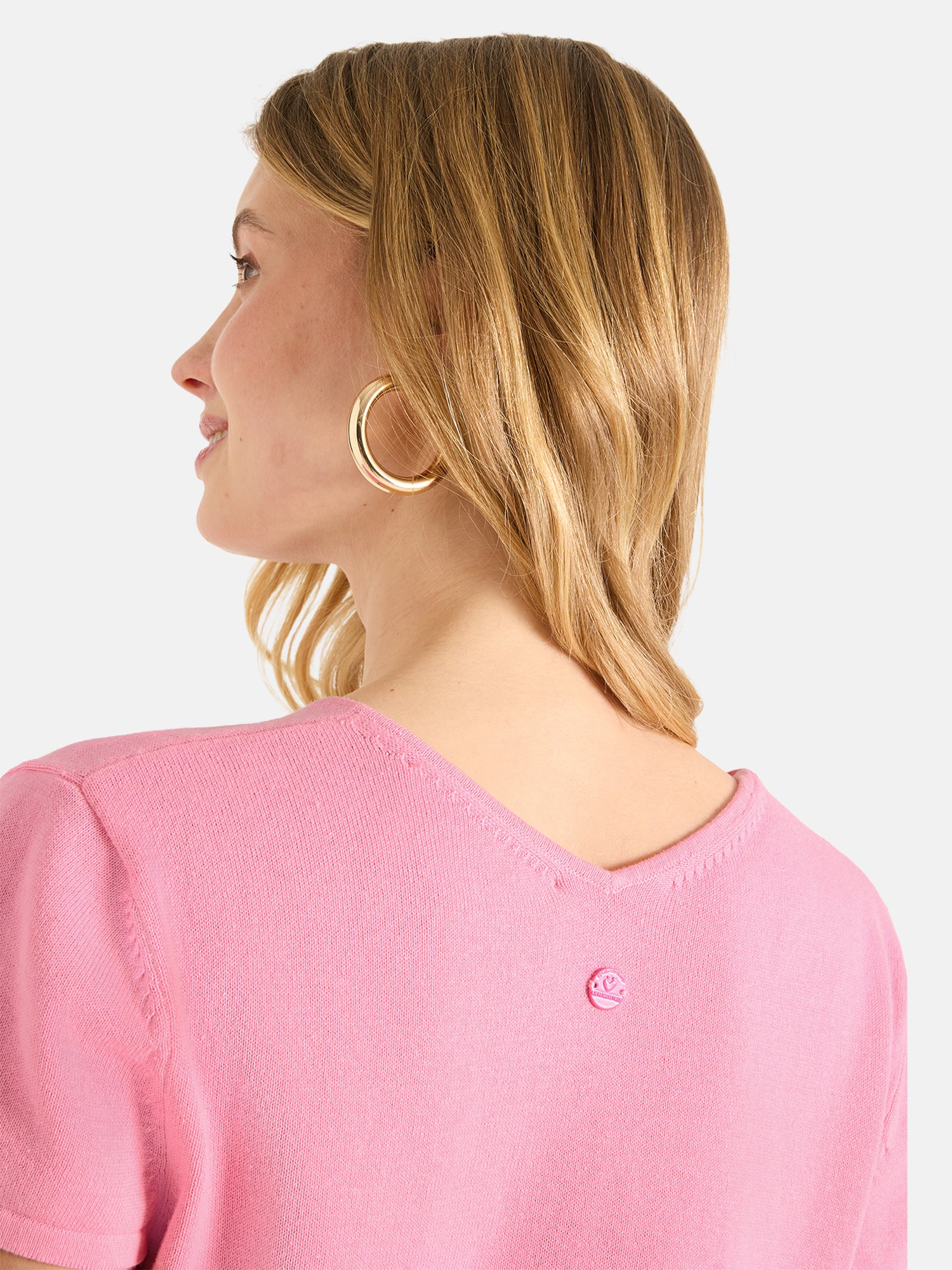 Lieblingsstück CharleneL Kurzarm-Pullover rose pink