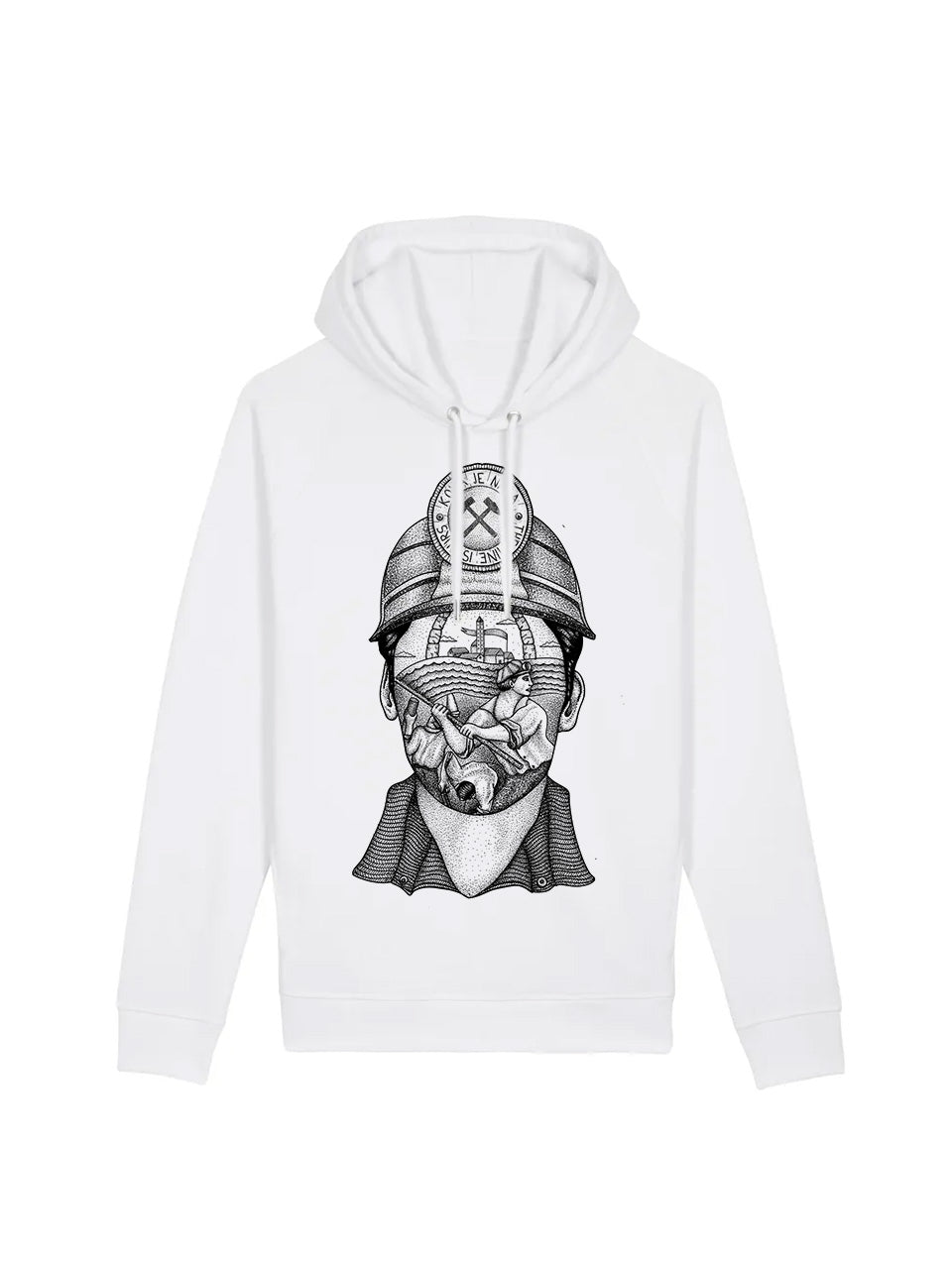 dna merch Die Mine gehört uns Kapuzenpullover burgunderrot