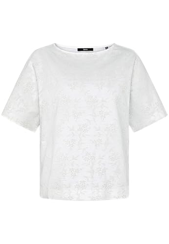 zero Baumwoll-T-Shirt Stickerei Cream Gr. 38