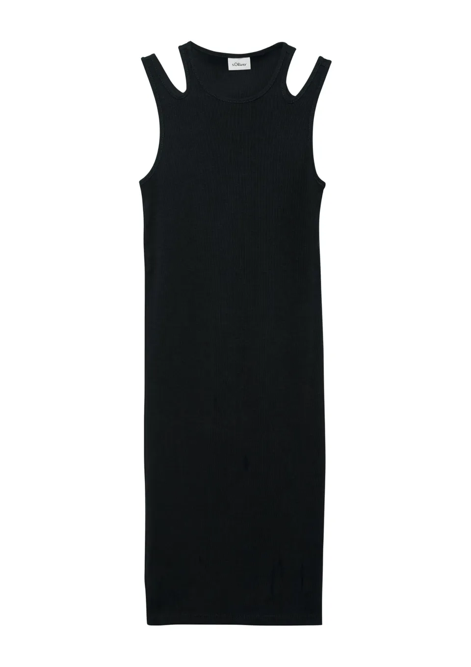 s.Oliver RED LABEL Kleid Ripp Slim-Fit Cut-Outs Gr.170 navy