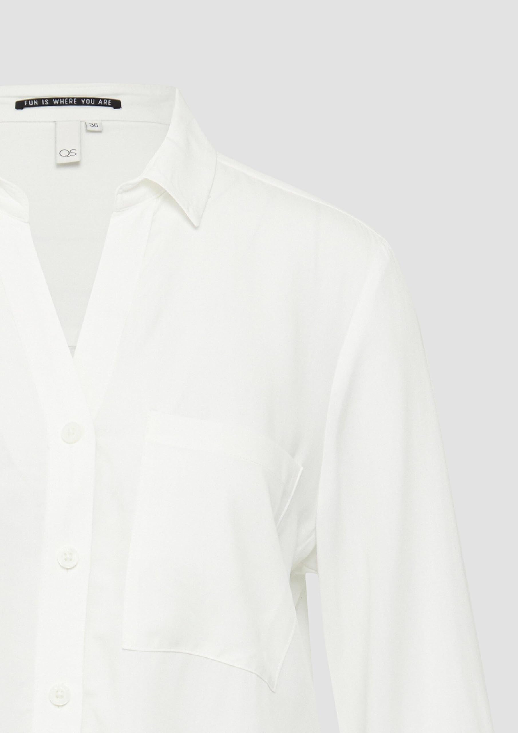 s.Oliver QS Viskosebluse Turn-up Taschen Gr. 40