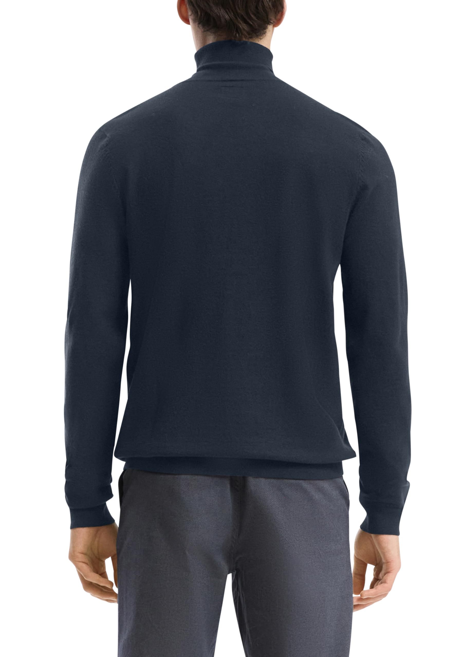 s.Oliver QS Rollkragenpullover L Strick tiefblau