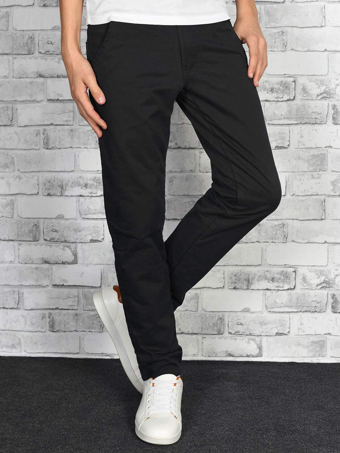 BEZLIT Jungen Thermo Chino Hose 22879 Schwarz gefüttert