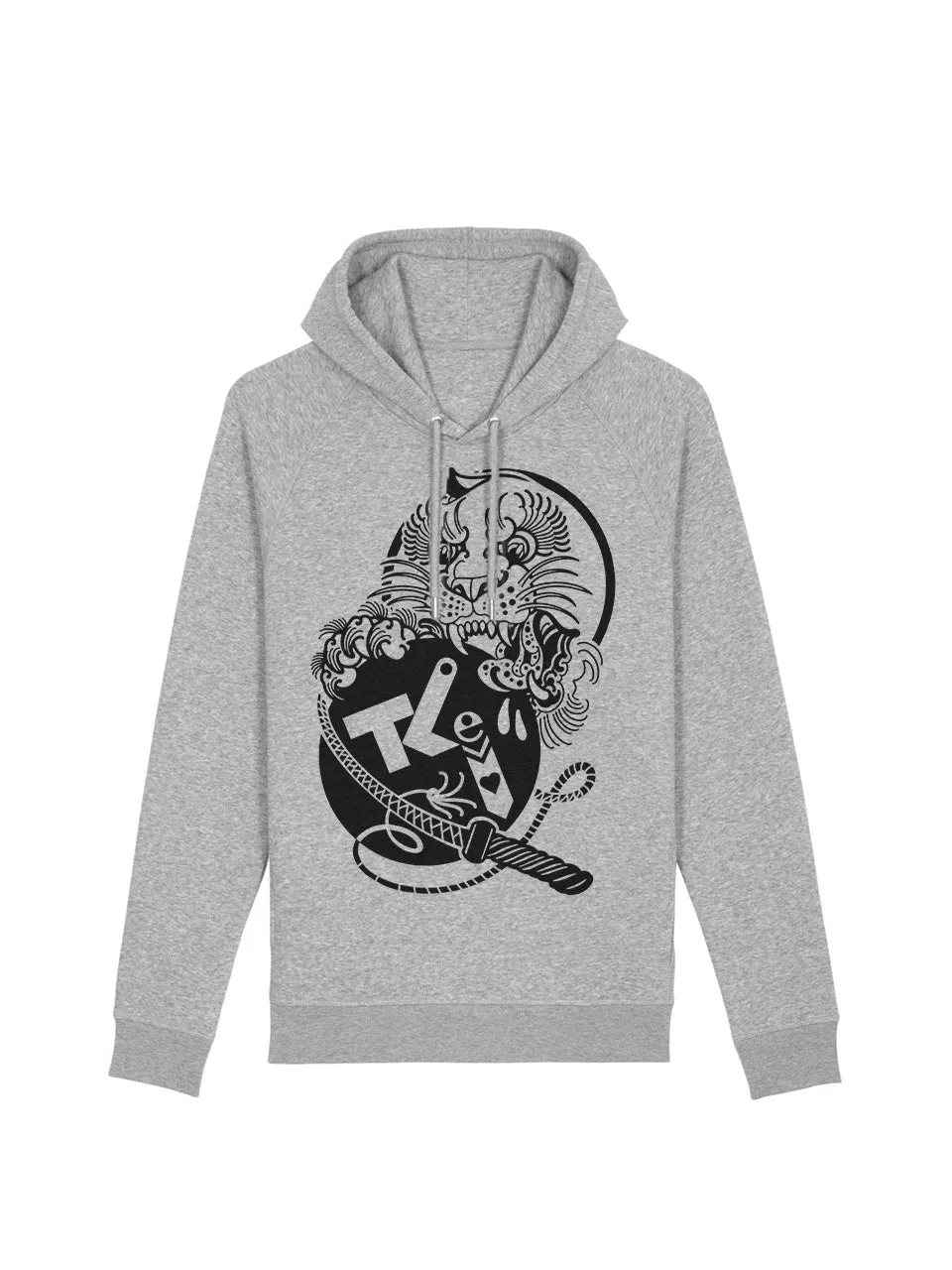 Julietta Weimer Tätowierkunstverein Hoodie Heidegrau Tiger