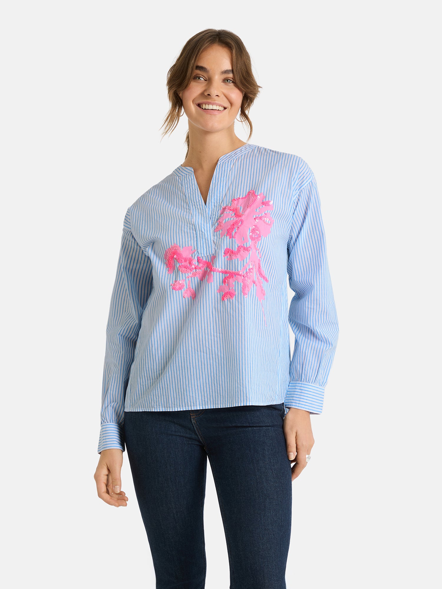 Lieblingsstück EdanaL Bluse skyblue aus Baumwolle
