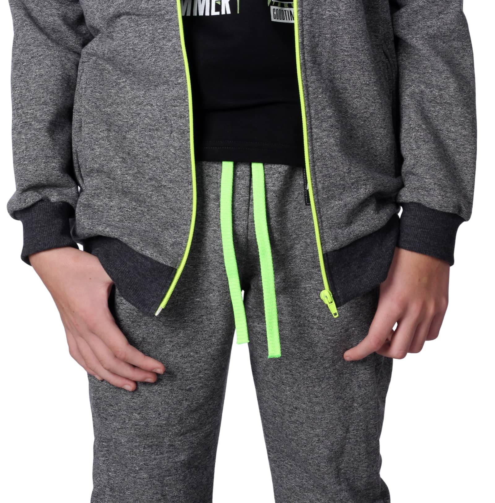 BEZLIT Sweatjacke grau mit Reißverschluss aus Baumwolle