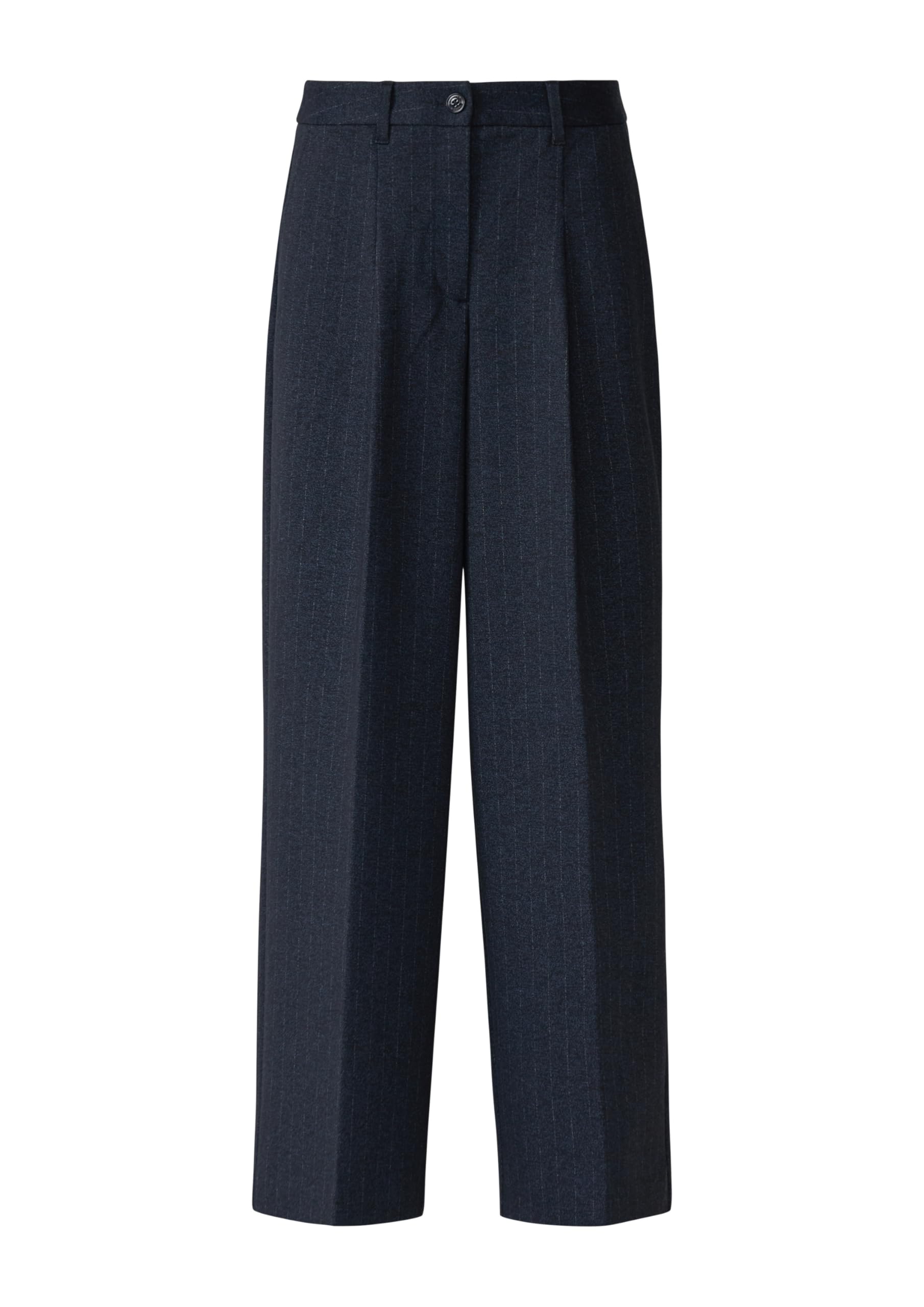 s.Oliver 2169121 Wide Leg Hose Navy 38W lang mit Bügelfalte