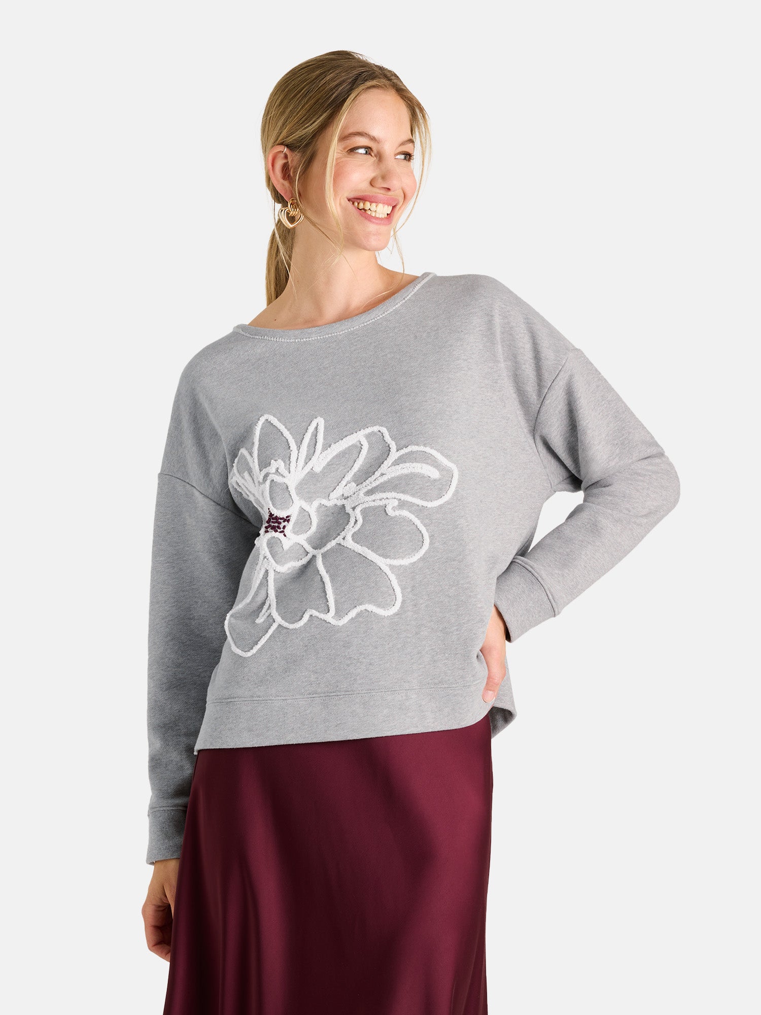 Lieblingsstück AjaL Sweatshirt Baumwollmix hellsilber