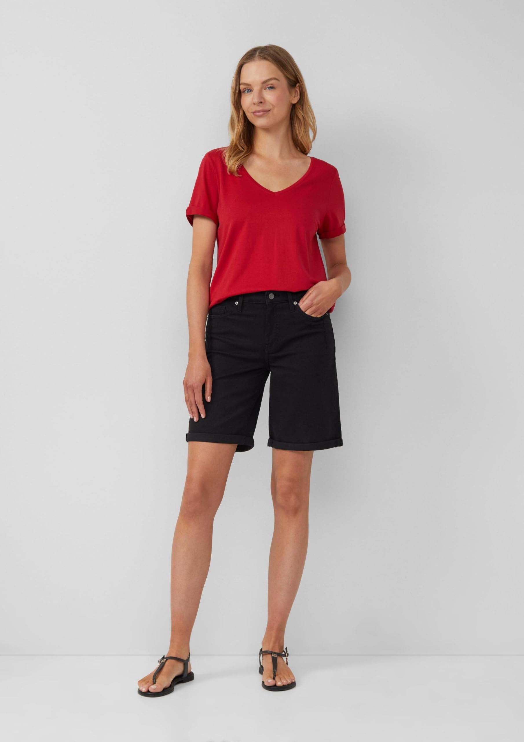 s.Oliver Karolin Mid Rise Jeans-Bermuda Schwarz Gr. 34