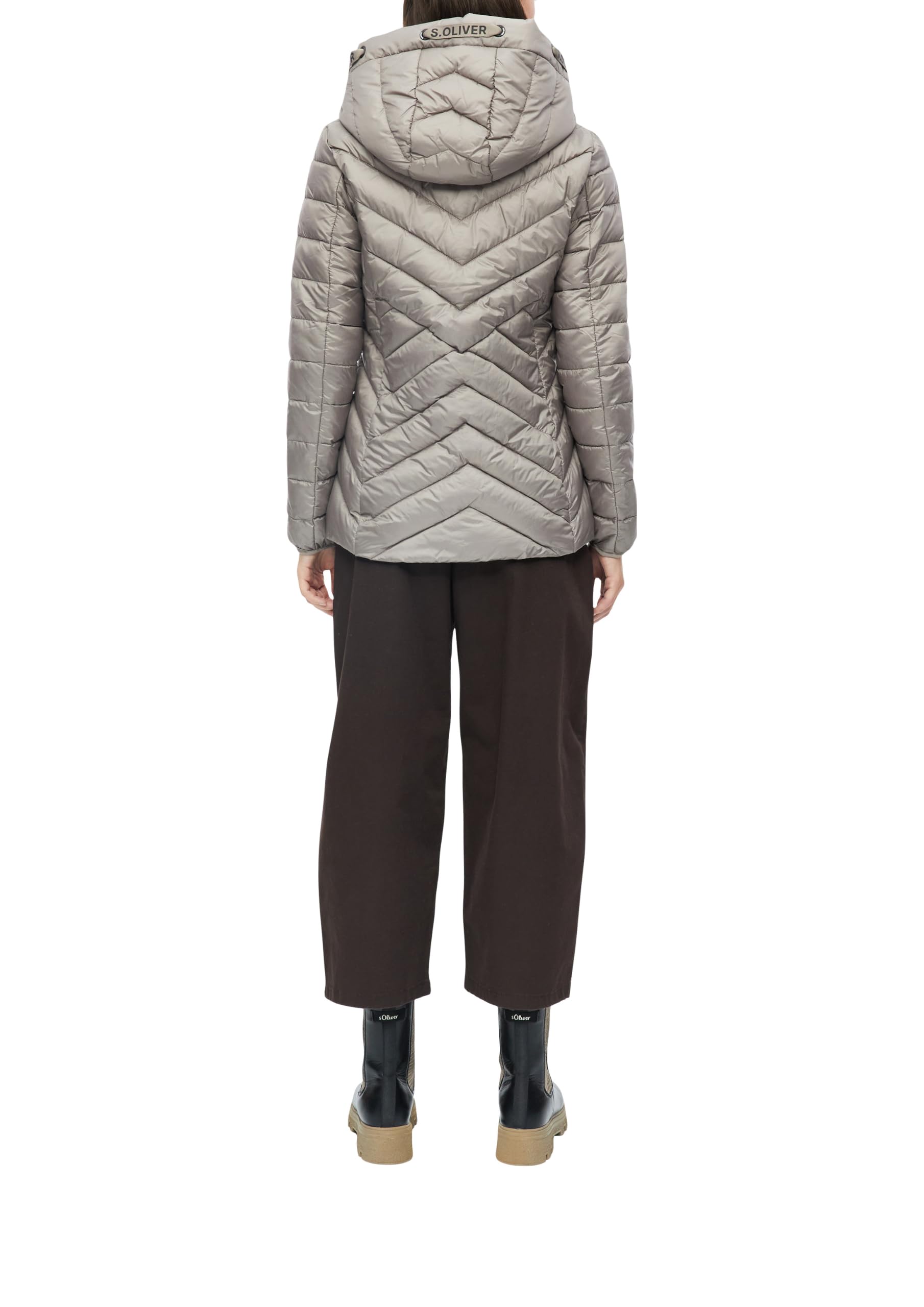 s.Oliver RED LABEL Steppjacke Kapuze leicht bordeaux