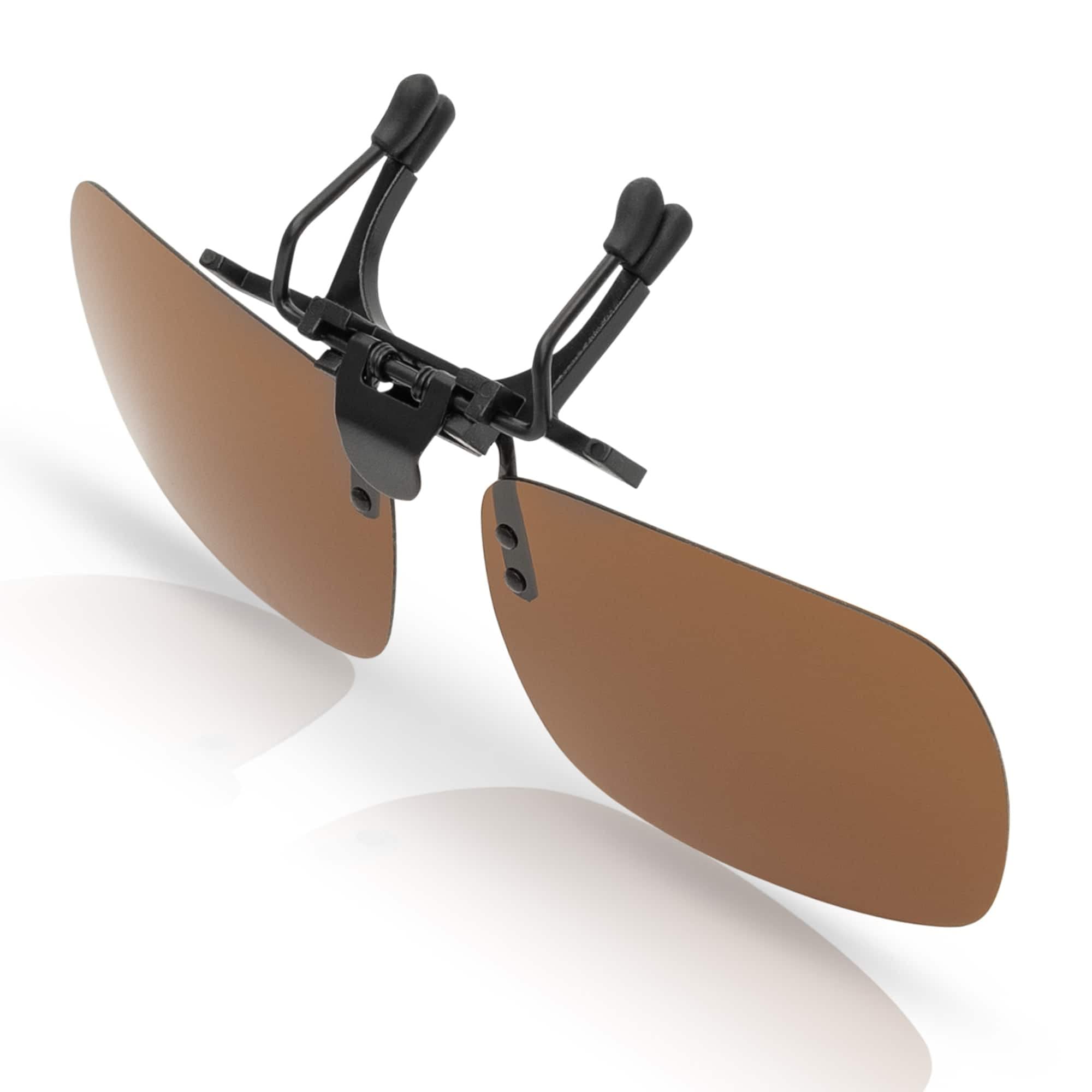 BEZLIT Clip-On Sonnenbrillenaufsatz polarisiert Braun UV400
