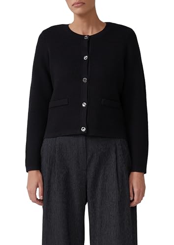 s.Oliver Junior Cardigan Strickjacke Schwarz Baumwolle