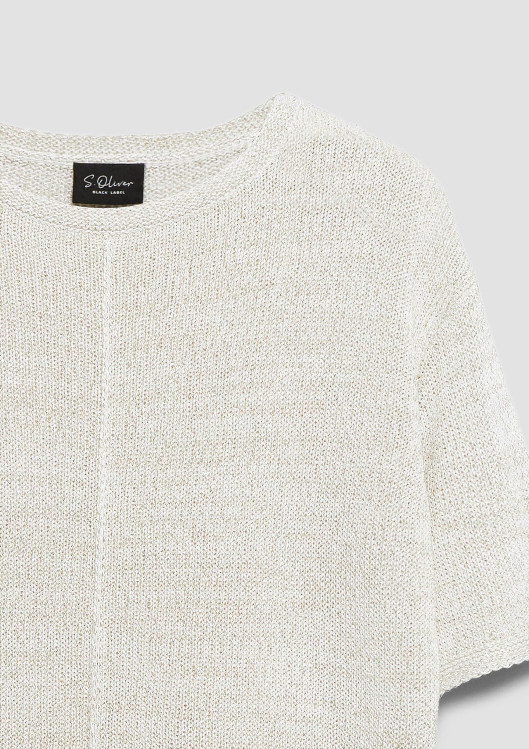 s.Oliver Red Label Strickpullover Kurzarm Glitzer Gr.L salbei