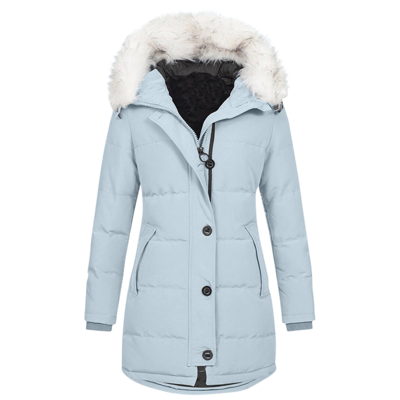 Singular-Point Damen Jacke Winterparka mit Kapuze