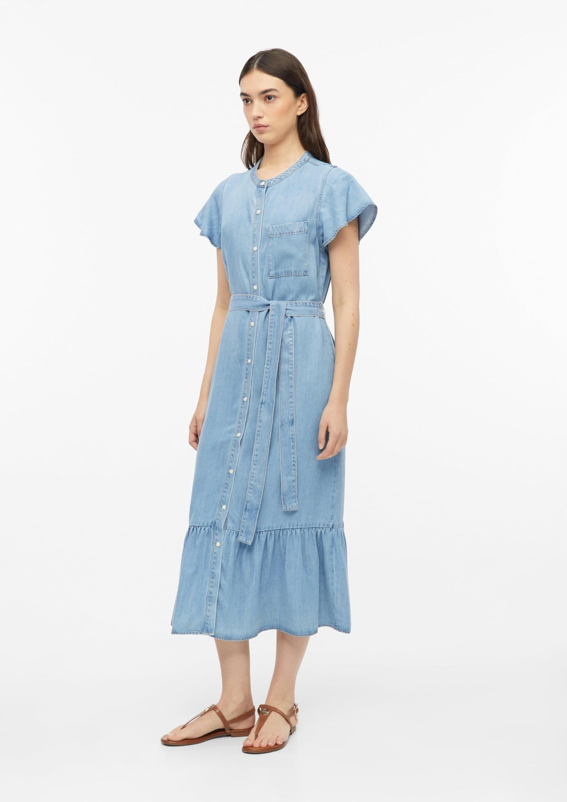 s.Oliver Red Label Midi-Denimkleid Gr.46 Lyocell