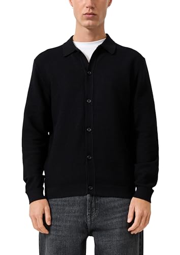 s.Oliver QS 2178604 Hemd Grau-Schwarz L Langarm