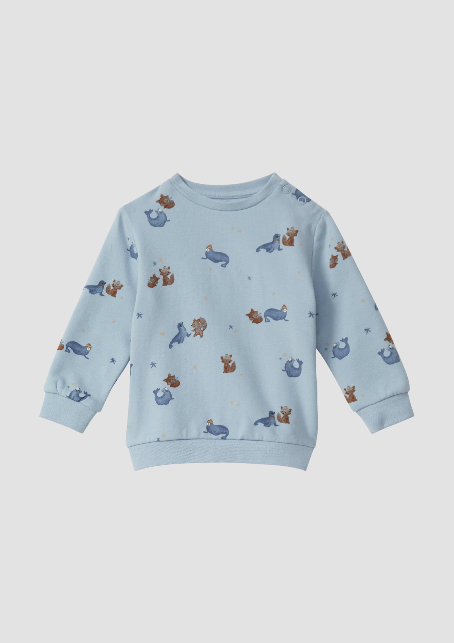 s.Oliver Junior All-Over-Print Sweatshirt 68 hellblau