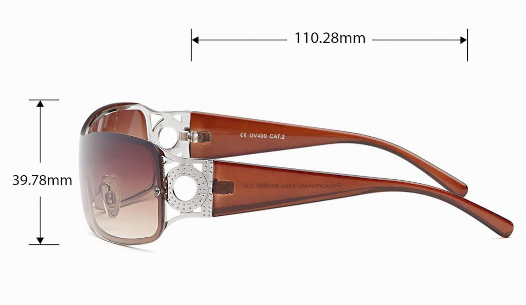 BEZLIT Shield Sonnenbrille Damen oversize braun