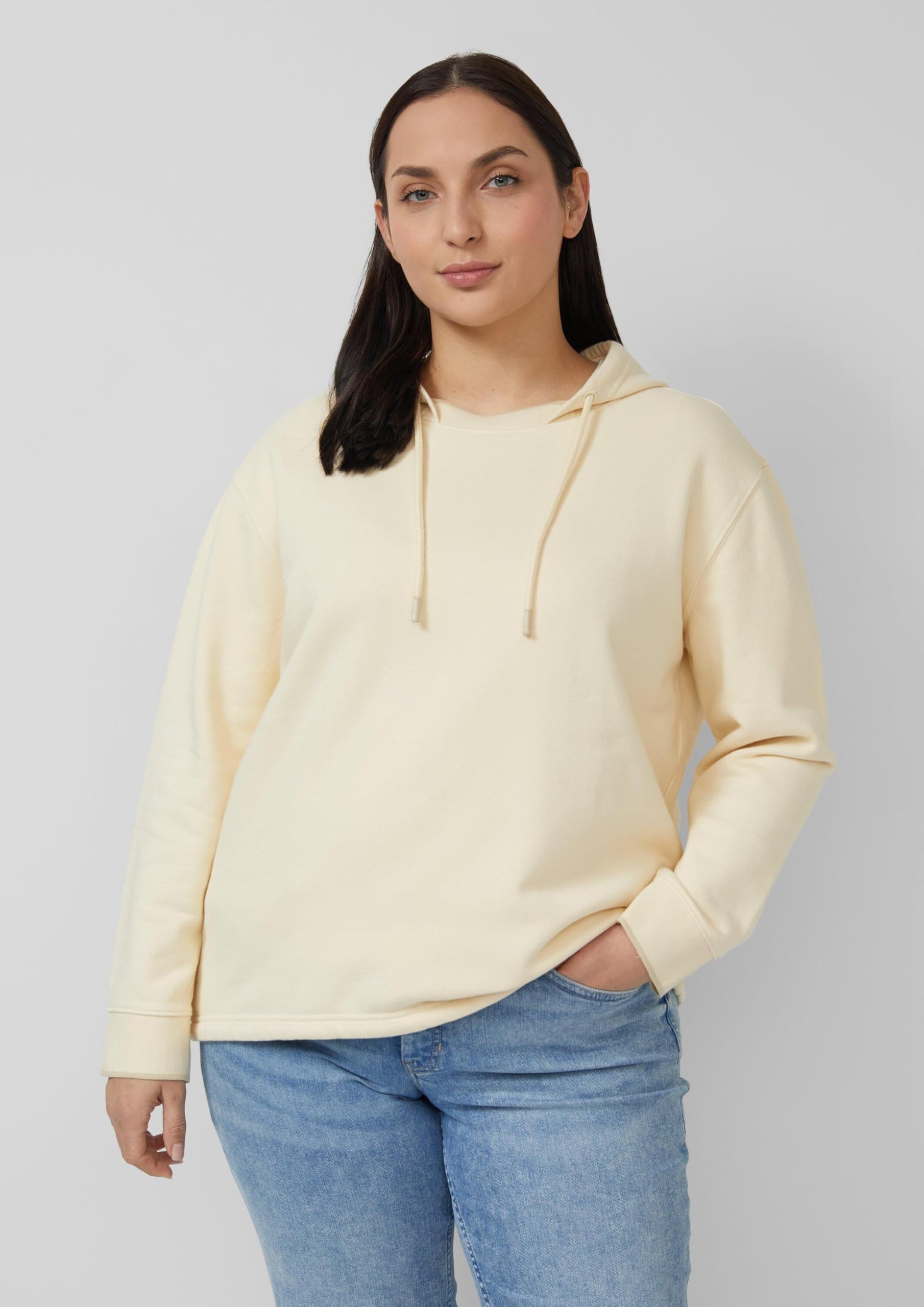 s.Oliver RED LABEL 2179777 Curve Hoodie hellbeige Gr 46