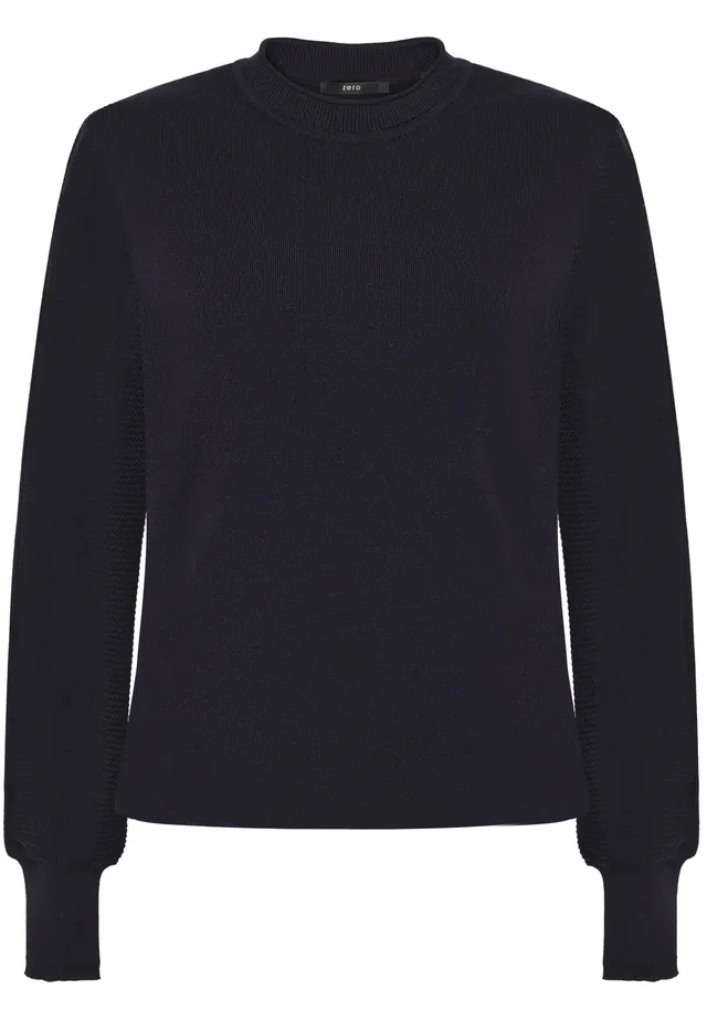 zero Pullover hoher Kragen Damen Hydrangea Gr.40