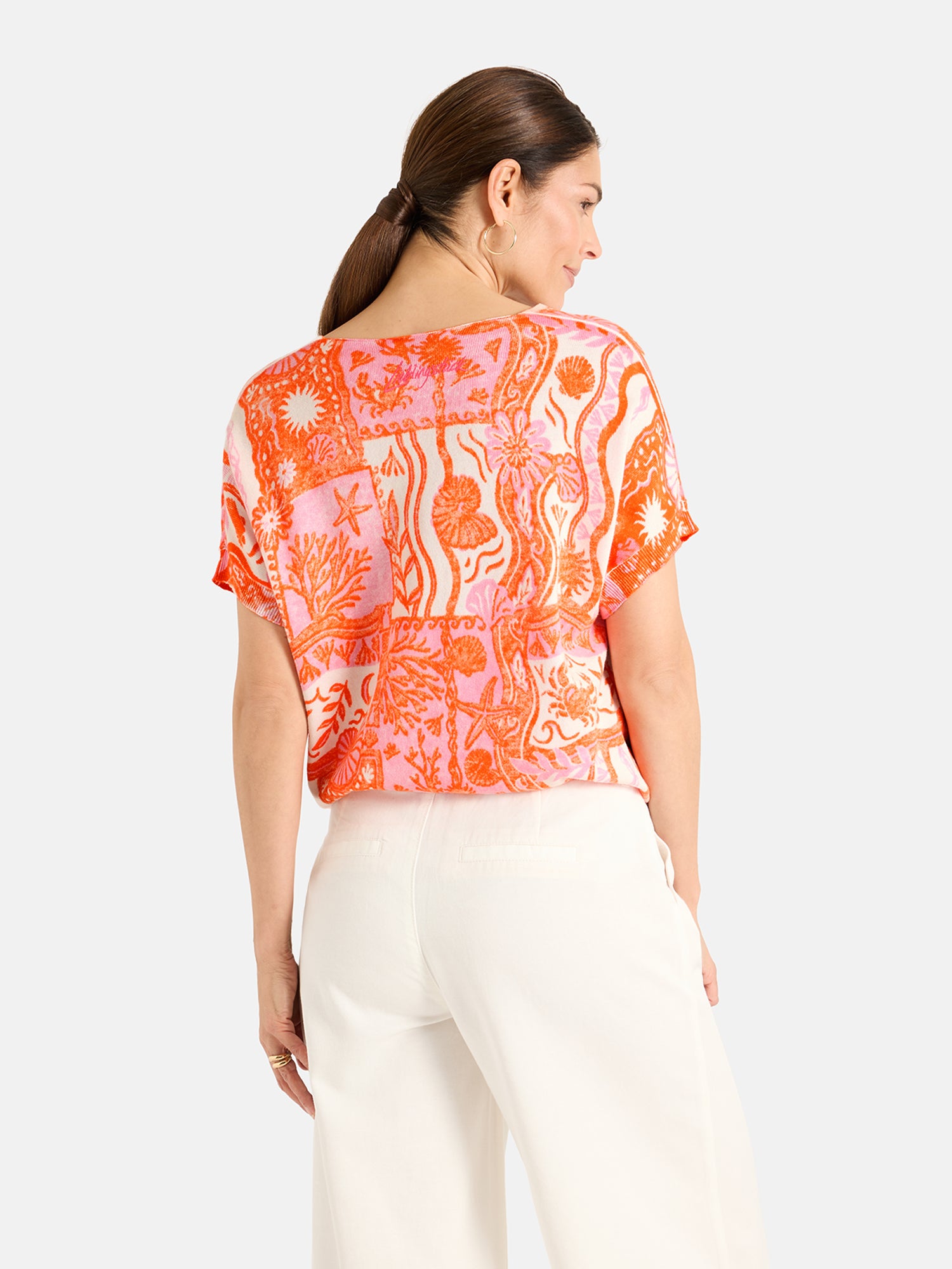 Lieblingsstück BlancheL Kurzarm Pullover orange Baumwolle