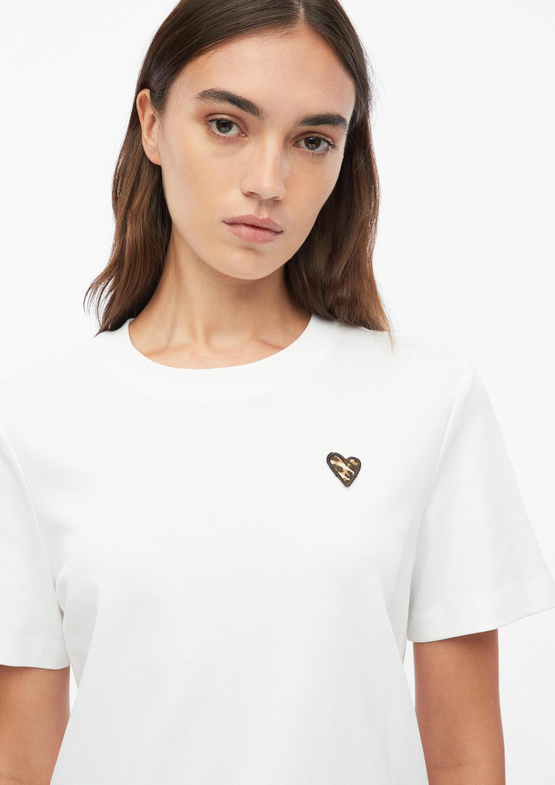 s.Oliver T-Shirt Leo-Herz Weiß mit Print