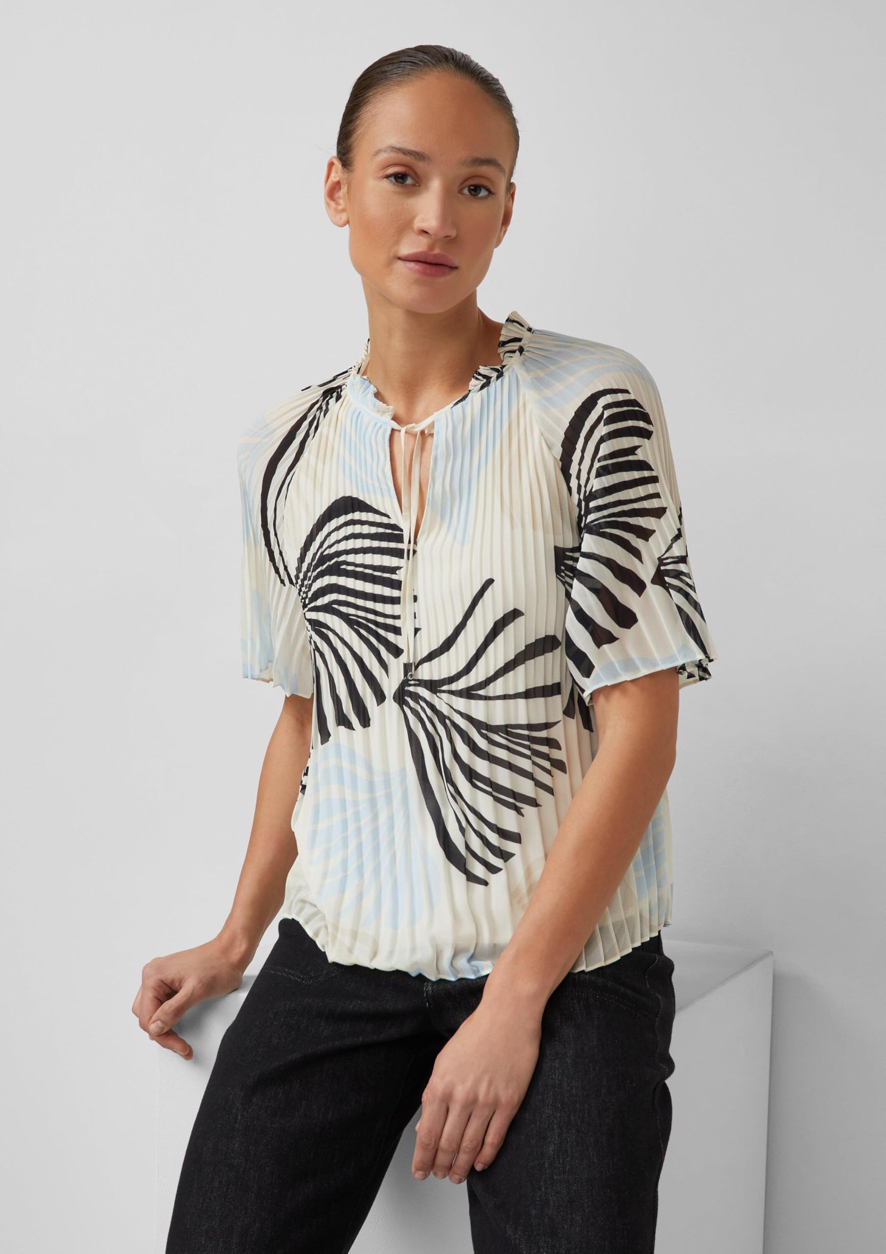 s.Oliver Black Label 2175250 Plissée-Bluse 03a5 Gr. 42