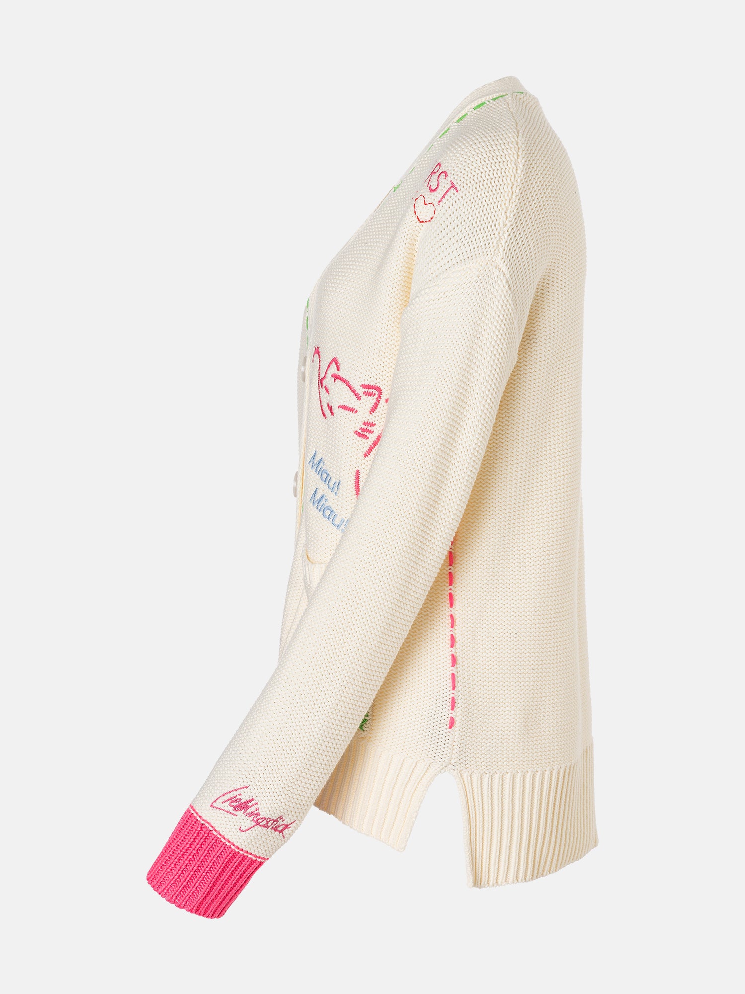 Lieblingsstück ArunaL Strickjacke offwhite Stickerei