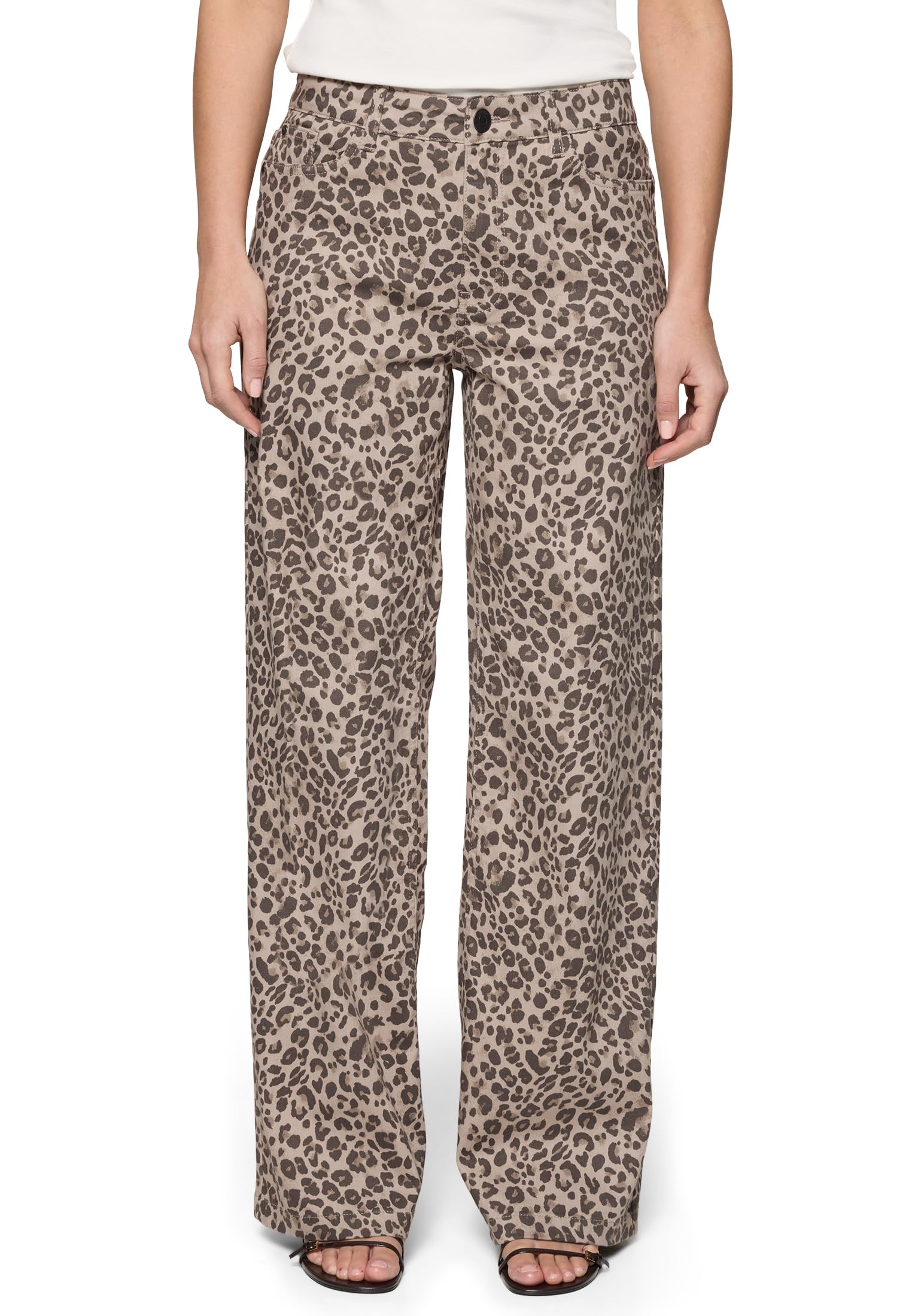 zero Leo-Hose mit weitem Bein Hose 40 Beige Brown
