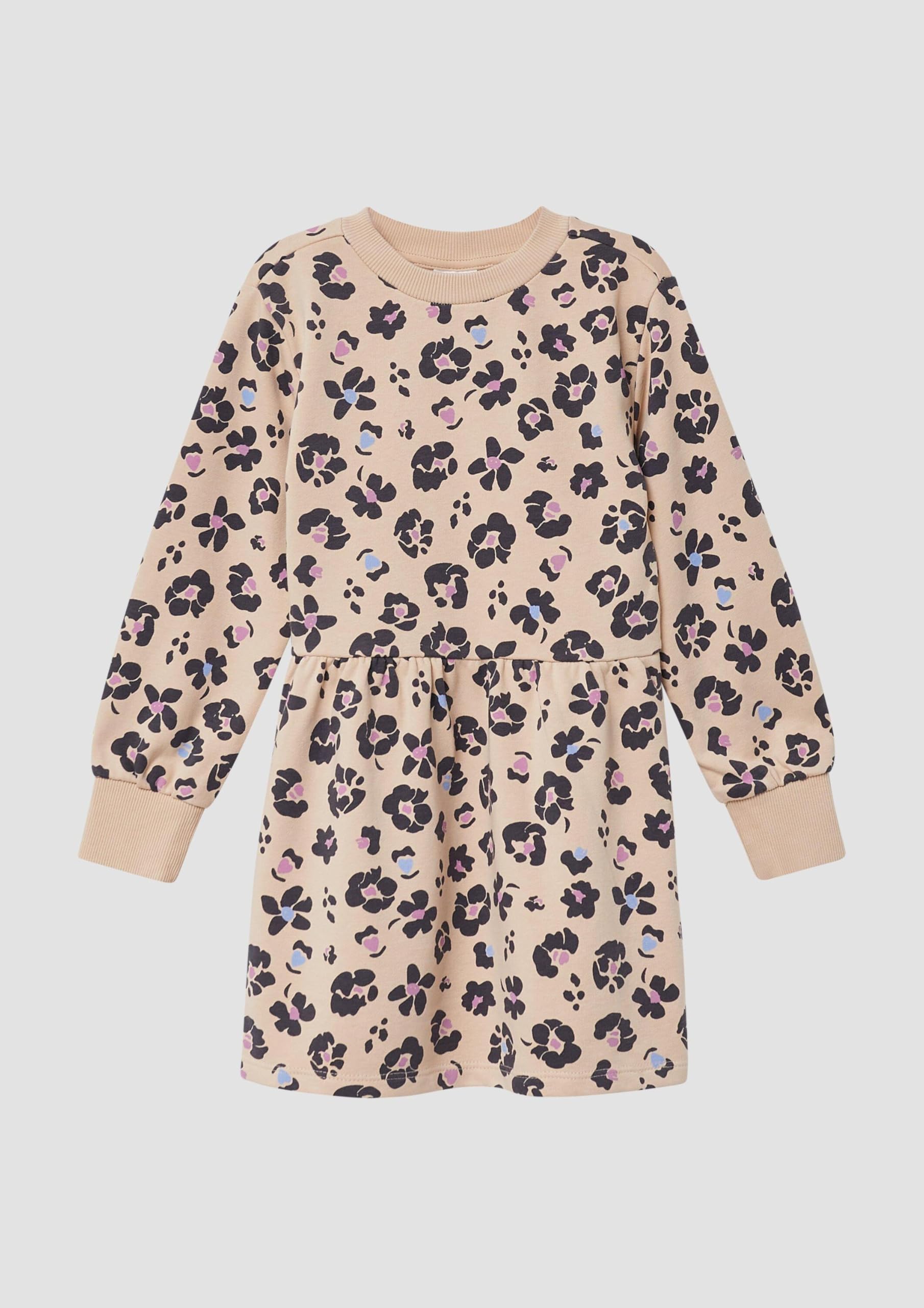 s.Oliver Junior Sweatkleid kurz Baumwollmix Print