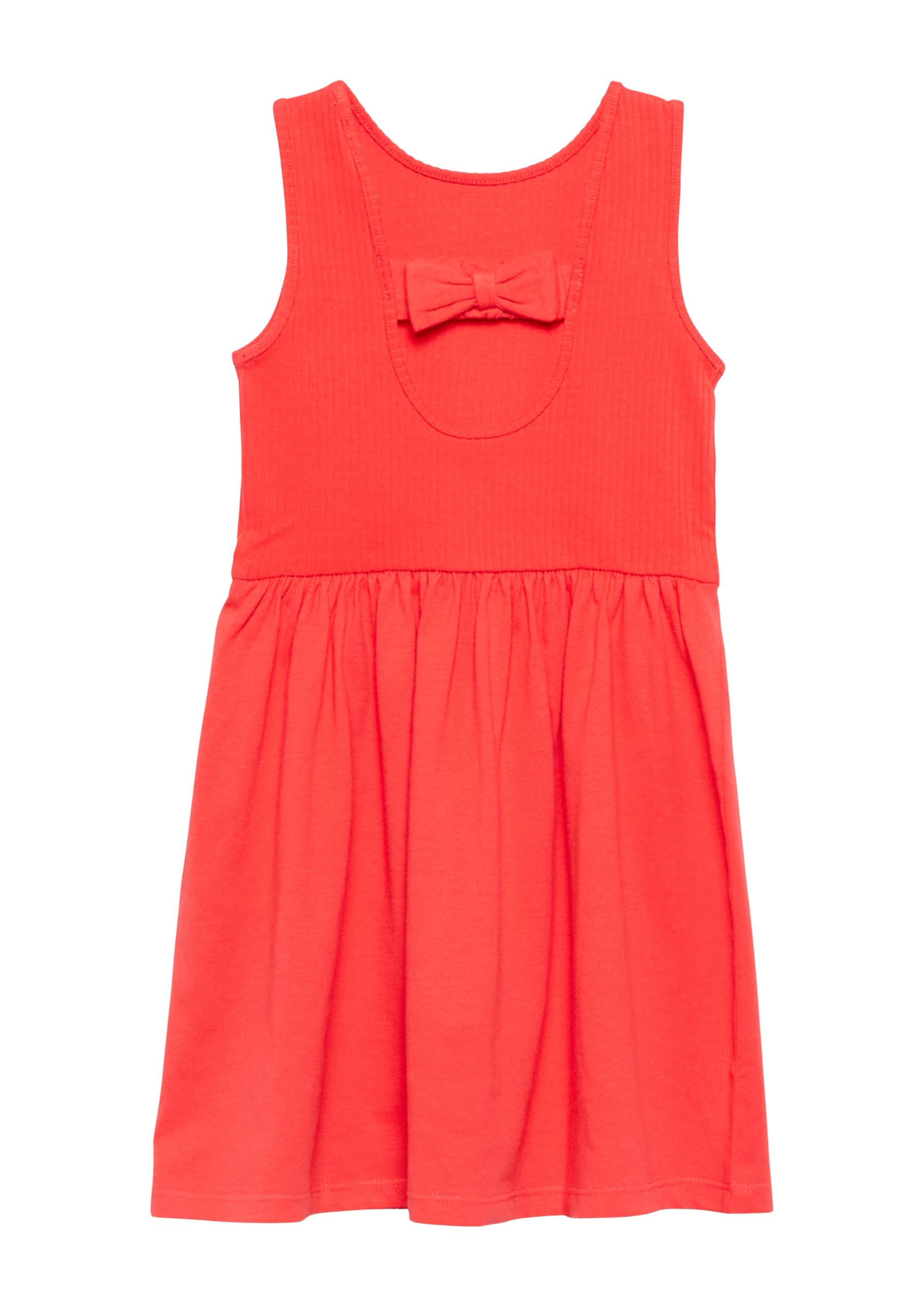 s.Oliver RED LABEL Materialmix-Kleid Kleid Rot 92 Schleifen-Detail