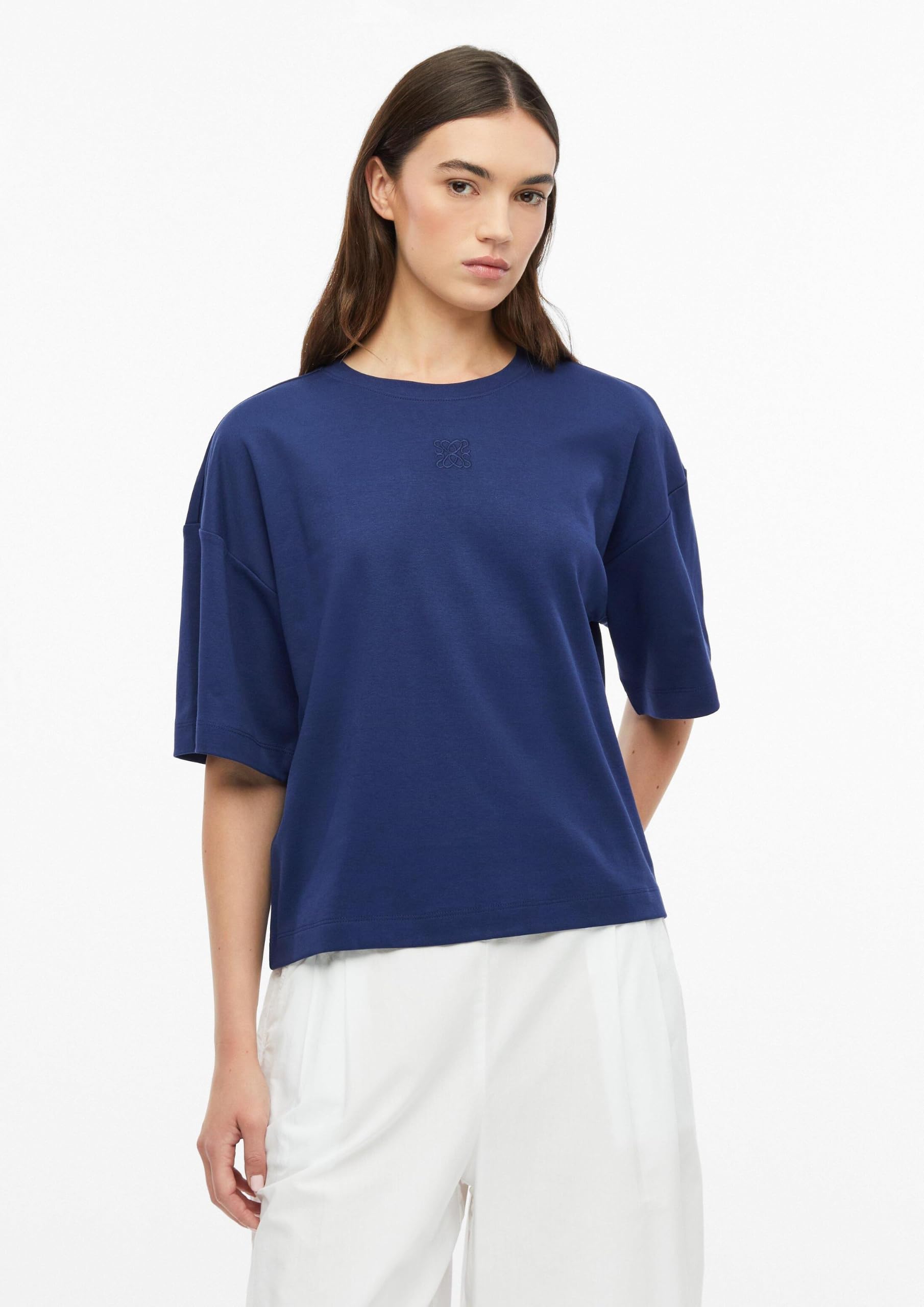 s.Oliver RED LABEL Oversize T-Shirt 42 dunkelblau Stickerei