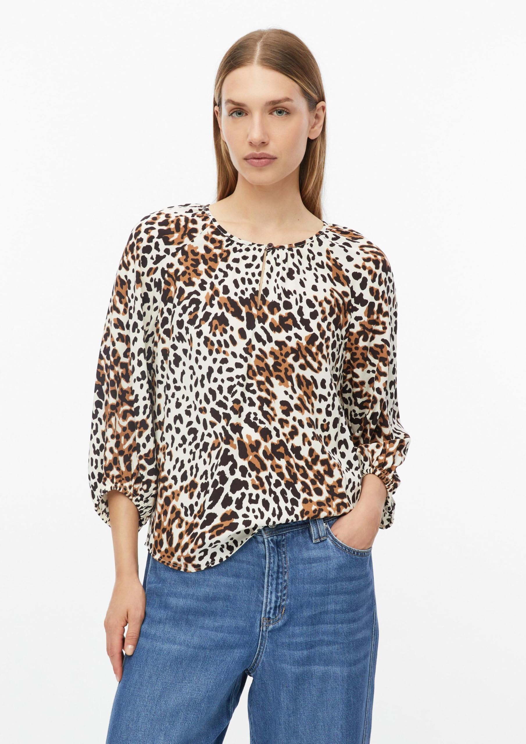 s.Oliver Bluse Relaxed 36 Dunkelblau Print