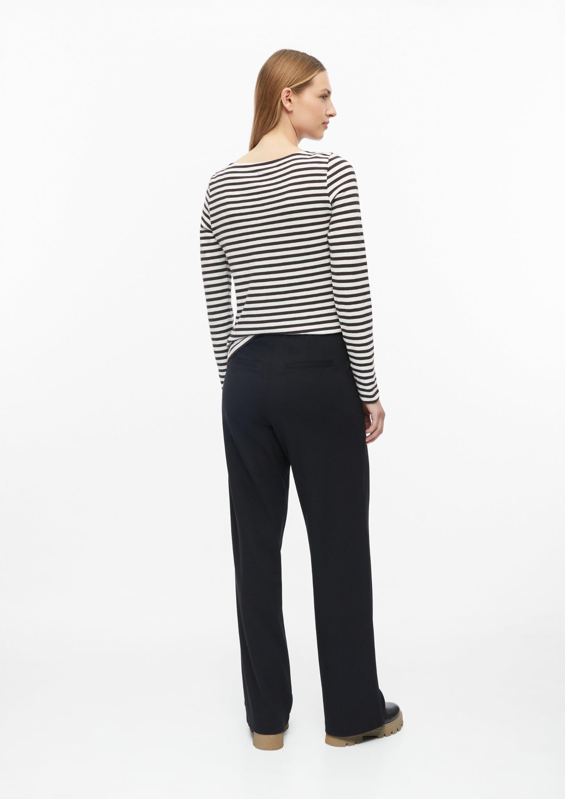 s.Oliver Red Label Hose Wide Leg Schwarz Elastikbund