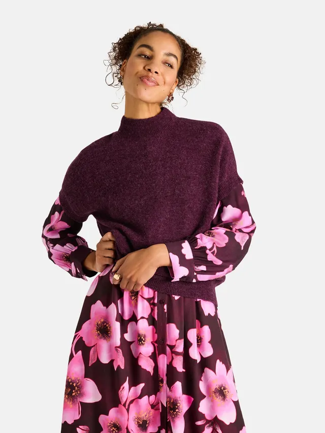 Lieblingsstück BangaL Kurzarm-Pullover Alpakamix fig