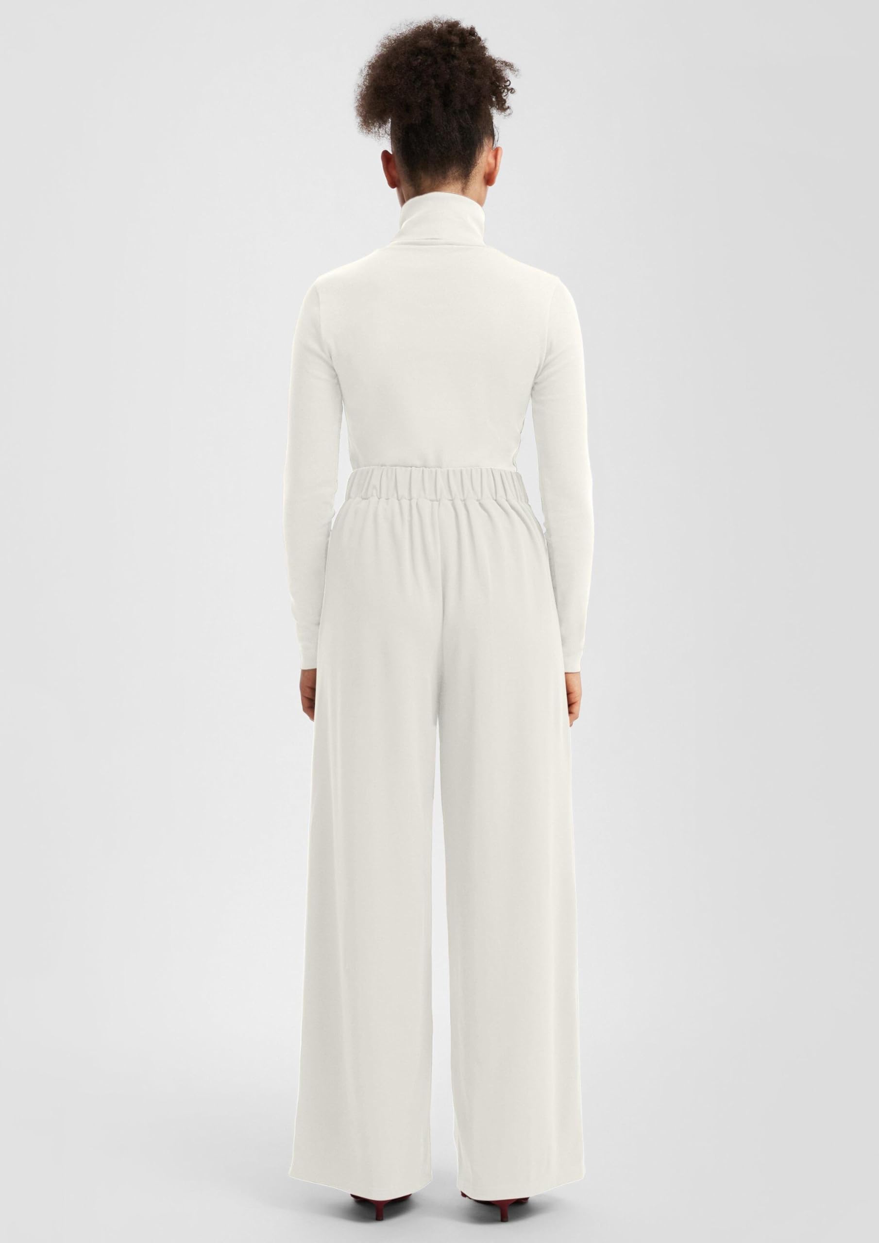 s.Oliver QS Rollkragen-Langarmshirt L ecru Baumwolle