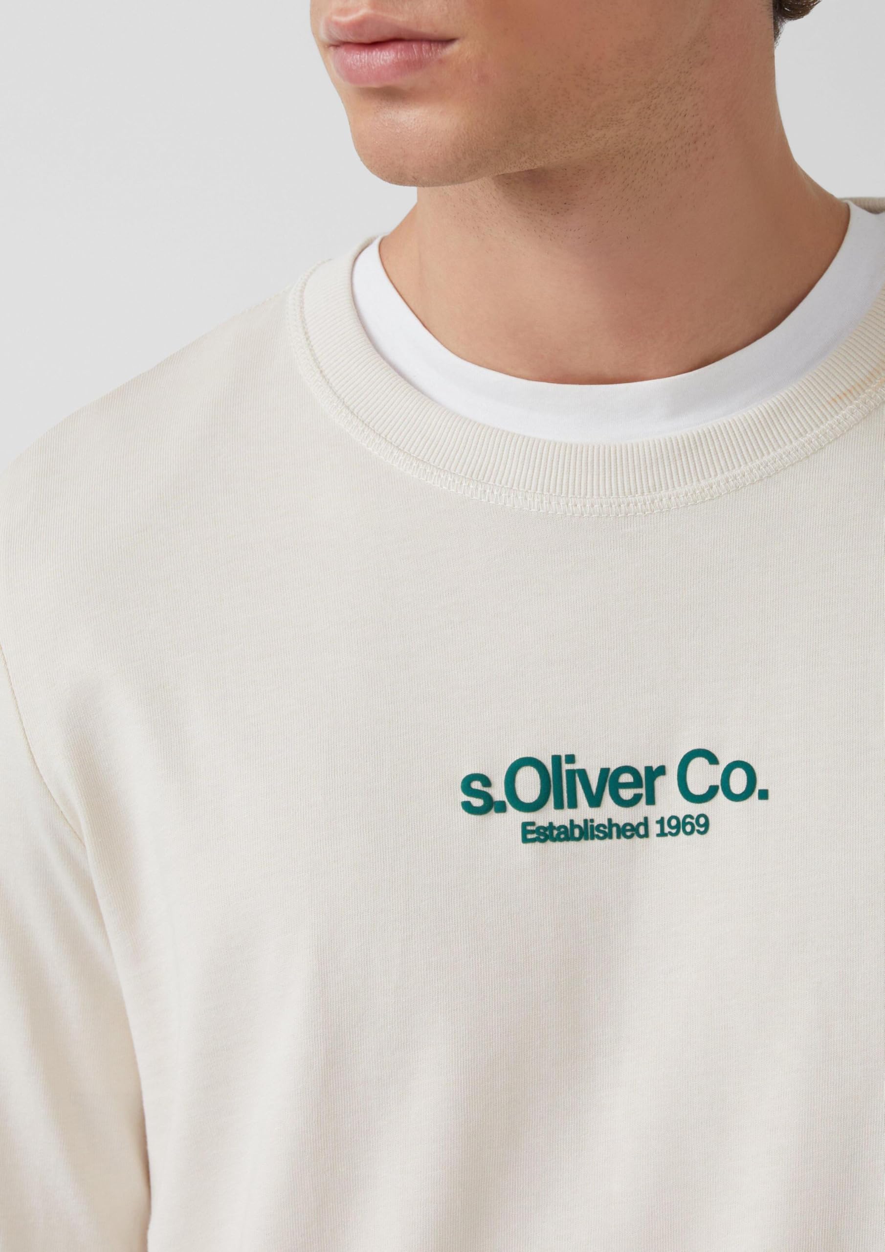 s.Oliver Longsleeve Baumwolle Logo Langarm