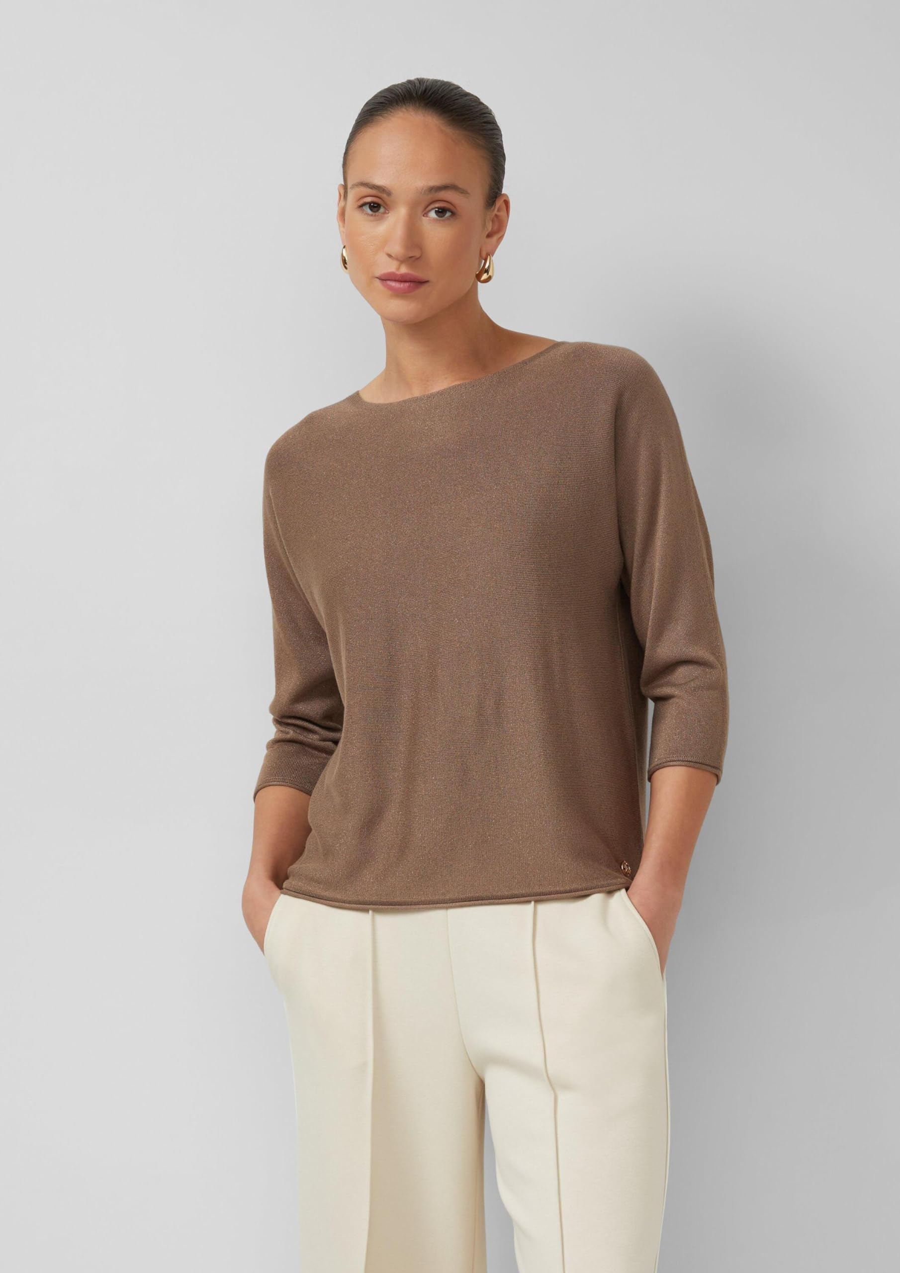 s.Oliver Red Label Feinstrickpullover Cognac 34 Glitzer