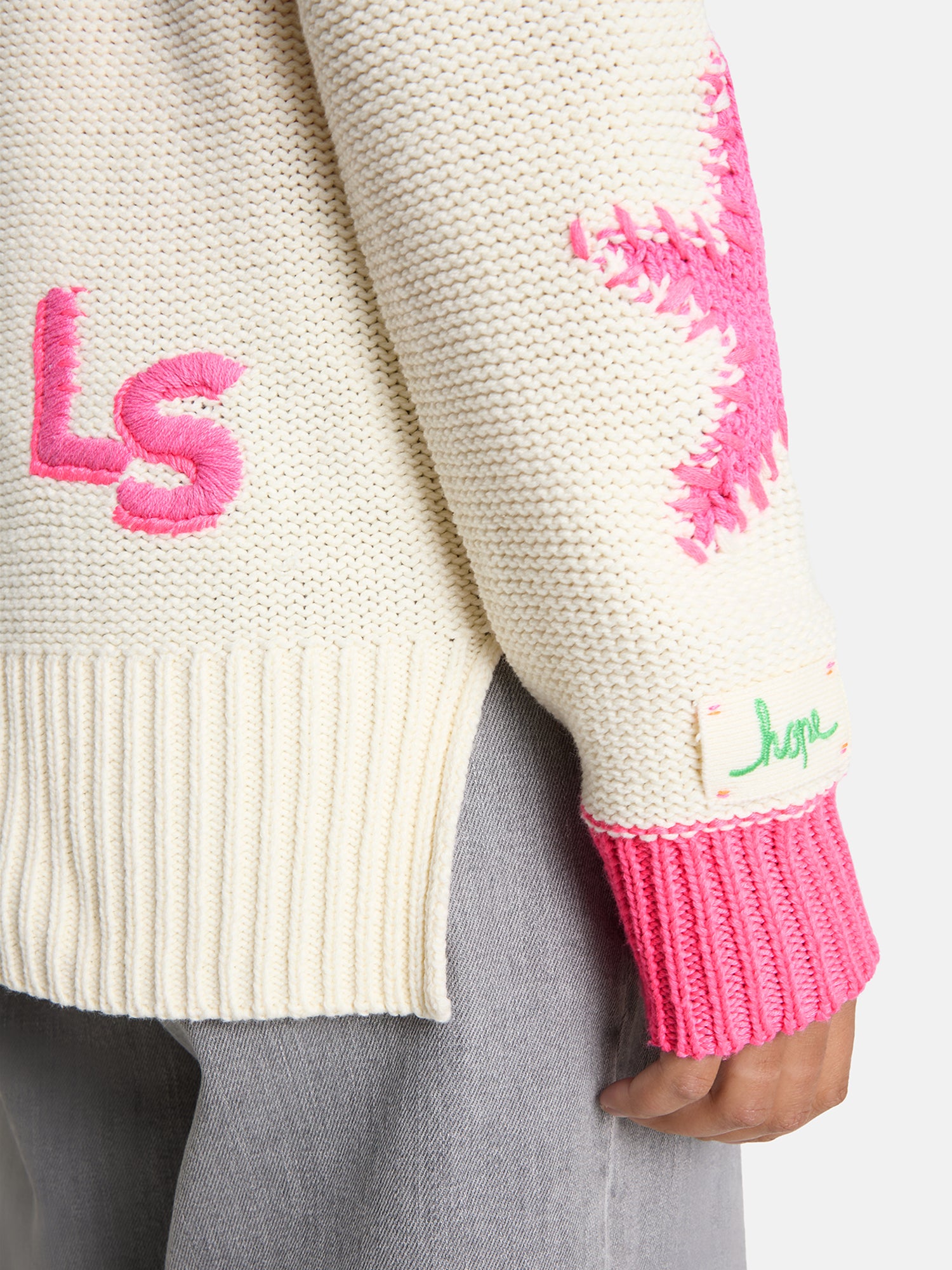 Lieblingsstück ArunaL Strickjacke offwhite Stickerei