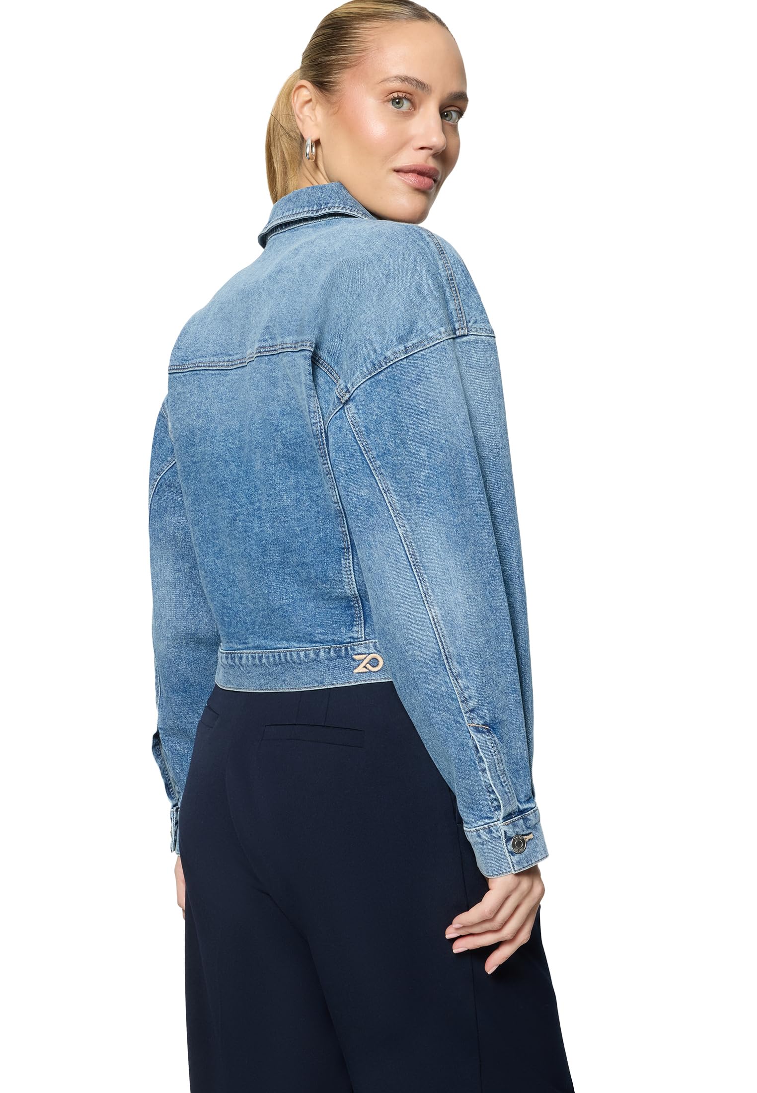 zero Jeansjacke kurz Gr. 40 Middle Blue Denim robust