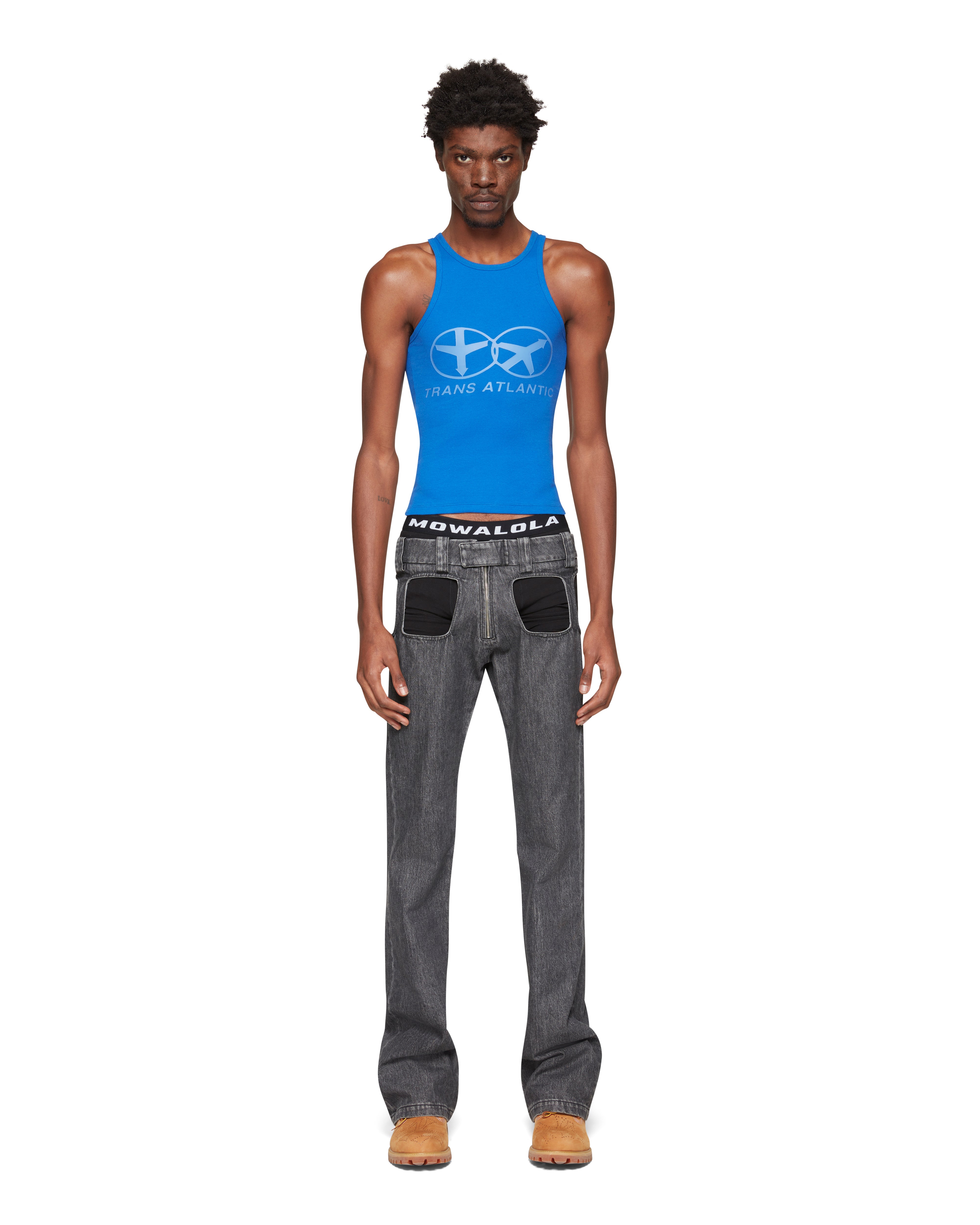 Mowalola Trans Atlantic Tank Top eng Navy
