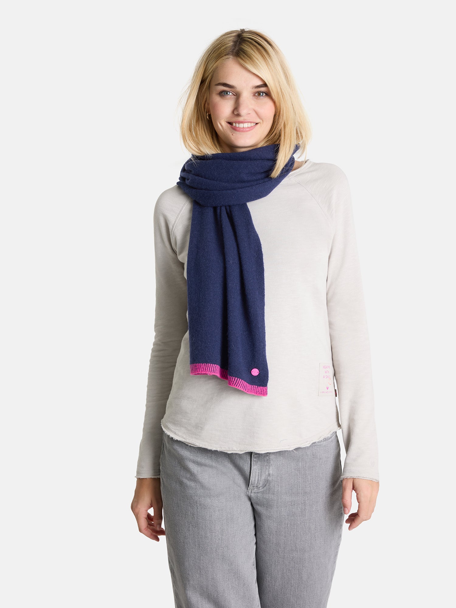 Lieblingsstück Sweet Heart Wollschal beige mit Kaschmir