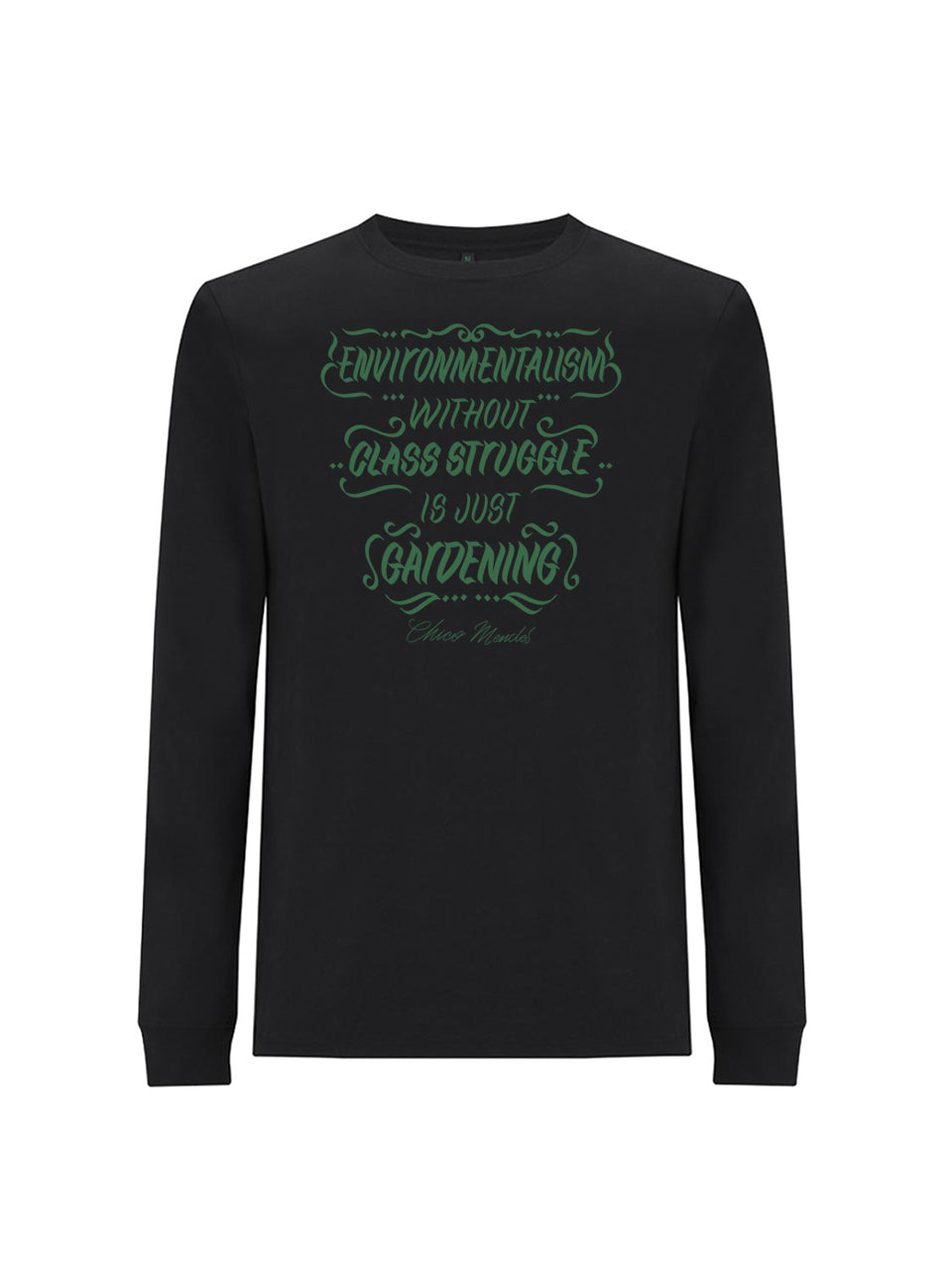 dna merch Umweltschutz Chico Mendes Langarmshirt schwarz