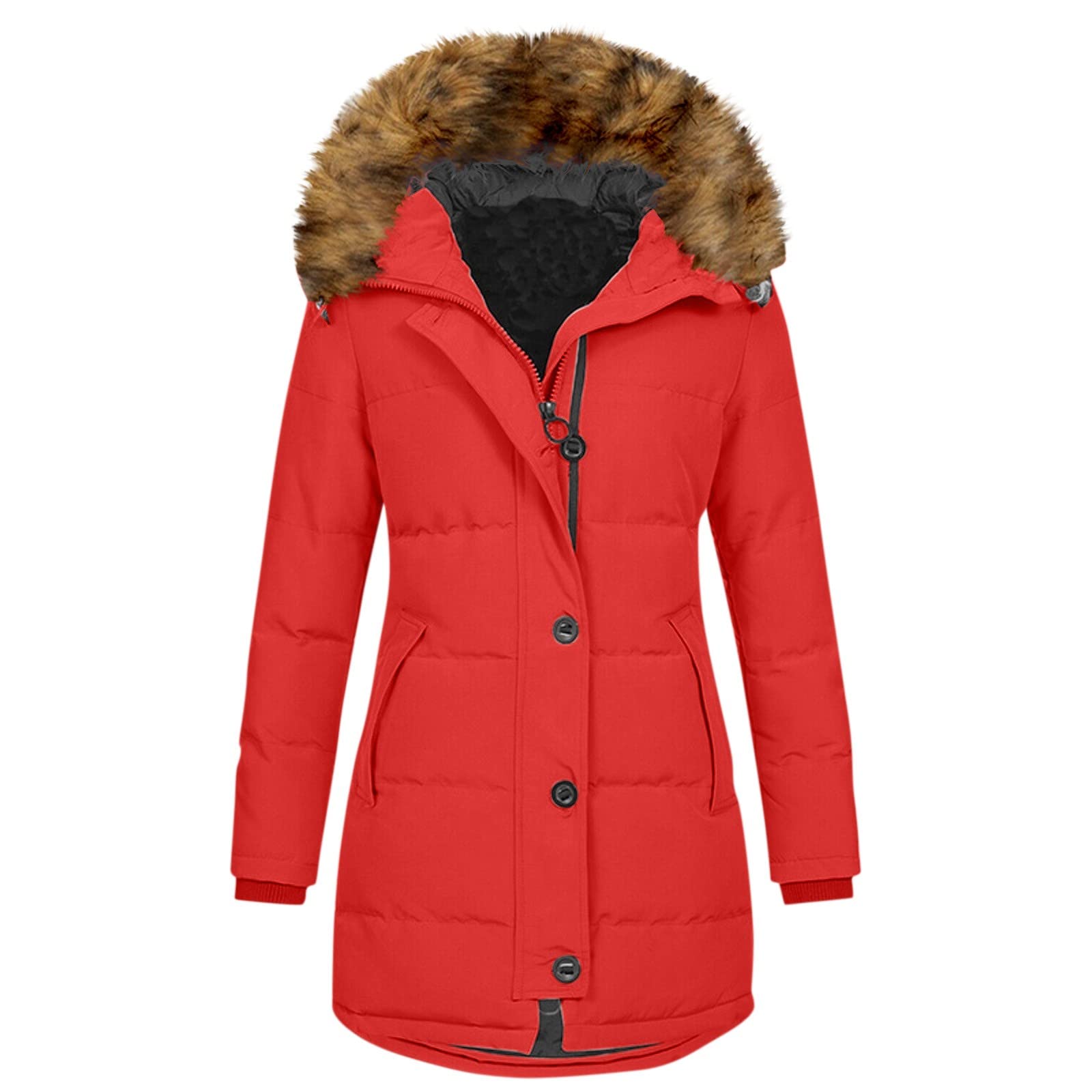 Singular-Point Damen Jacke Winterparka mit Kapuze