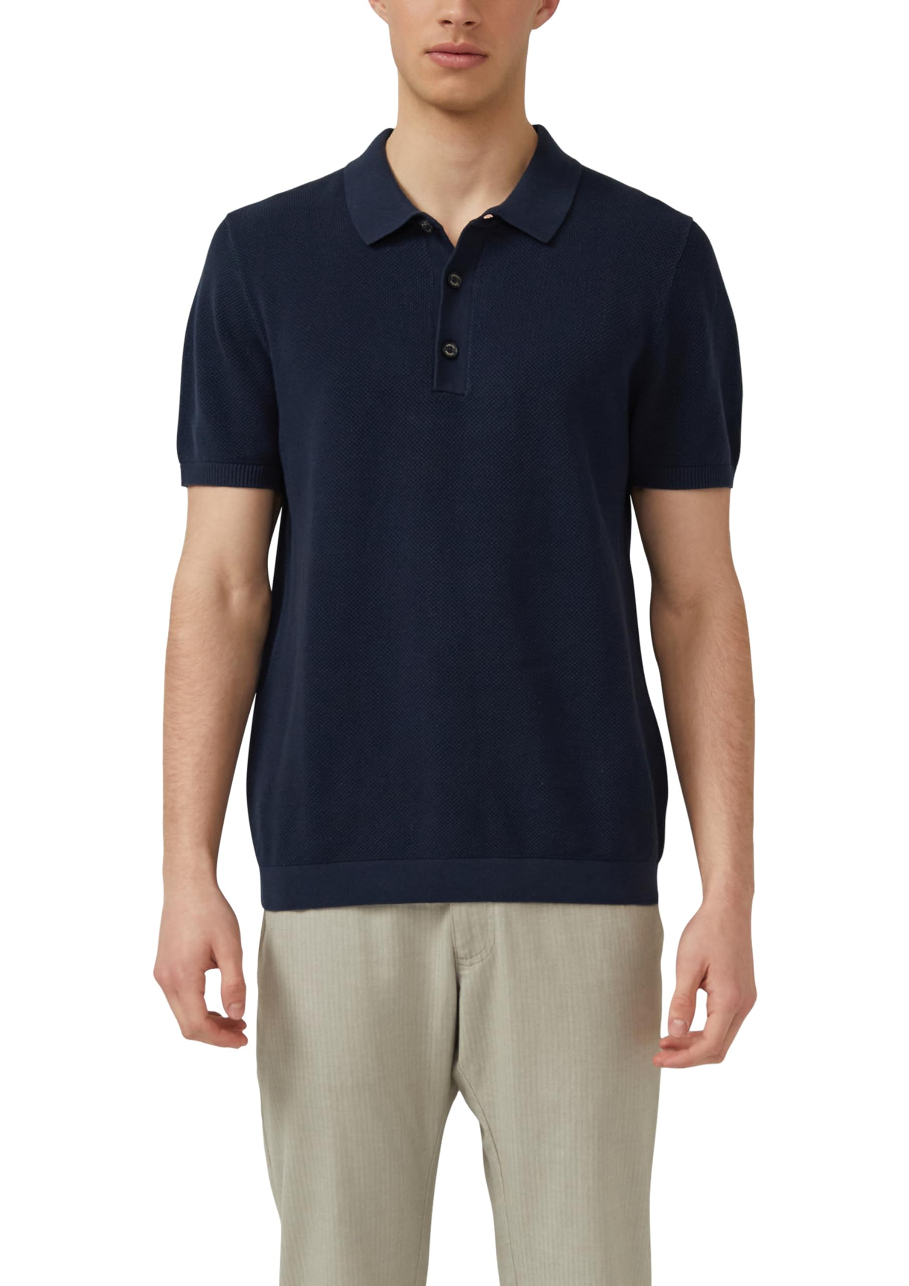 s.Oliver RED LABEL Strick-Polo Herren strukturiert