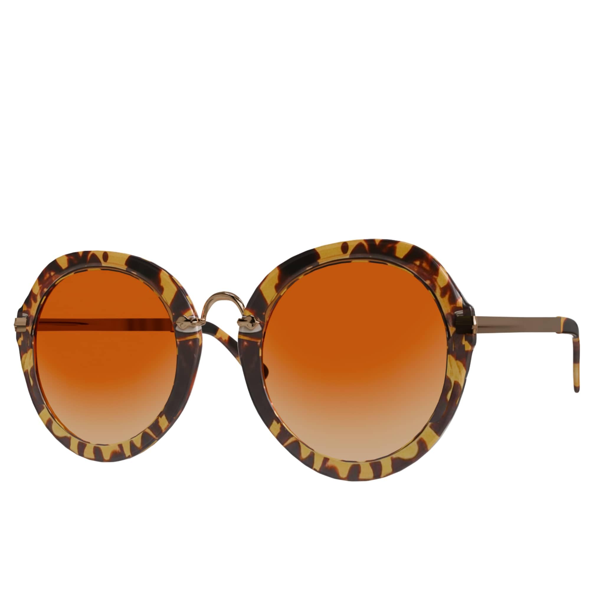 BEZLIT Damen Sonnenbrille Rundglas Schwarz Gold Retro