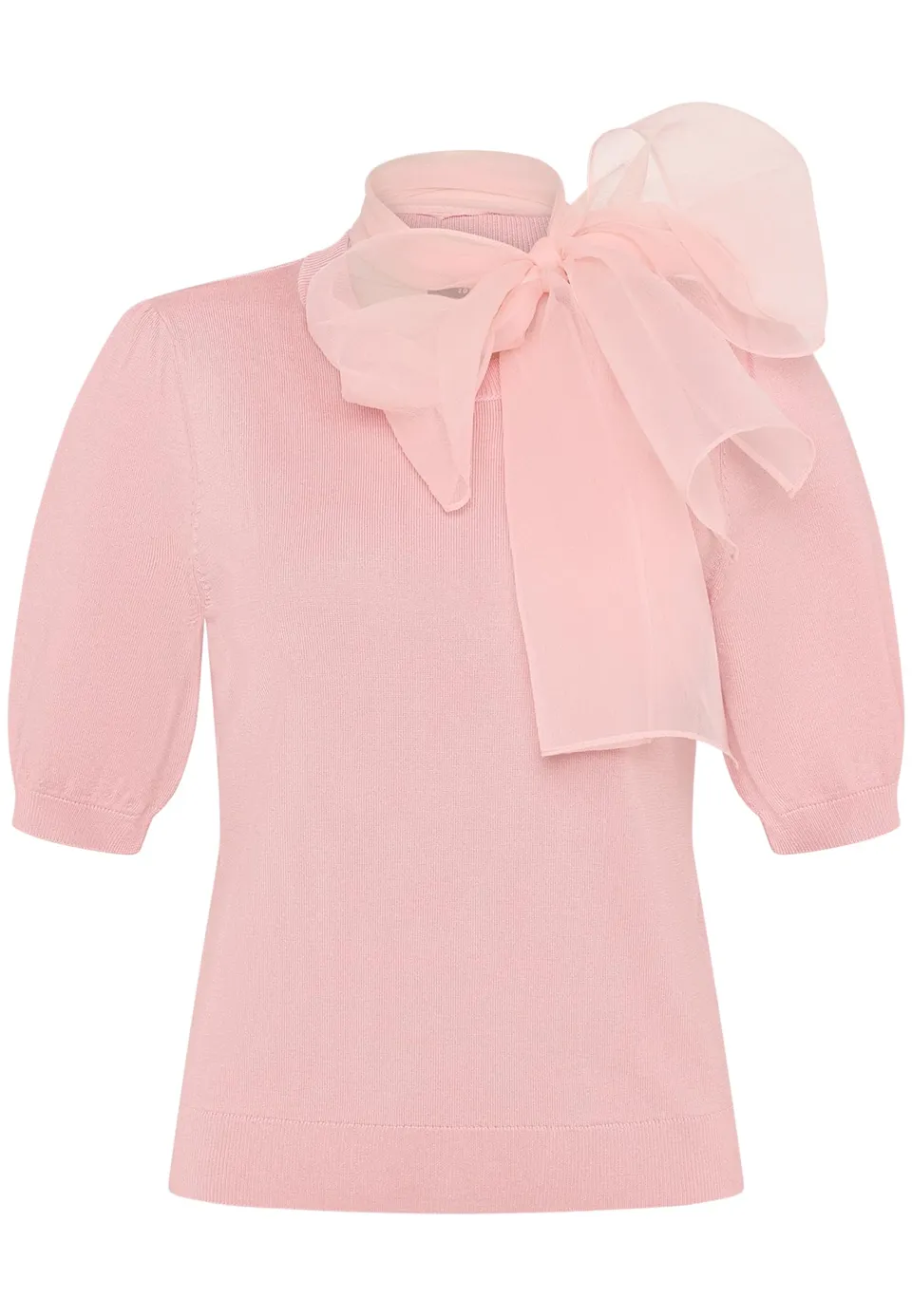 zero Kurzarmpullover mit Schleife Strick