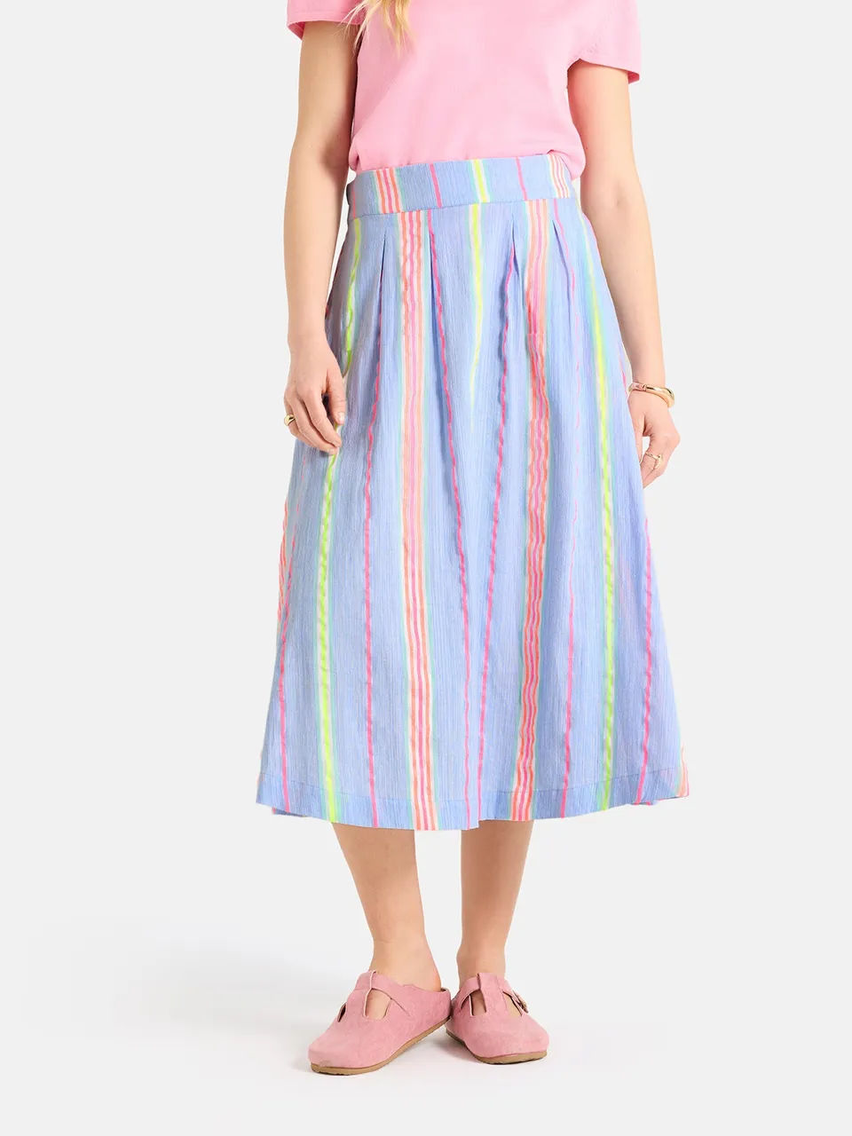 Lieblingsstück KavitaL Rock blue bell Baumwolle Lurex