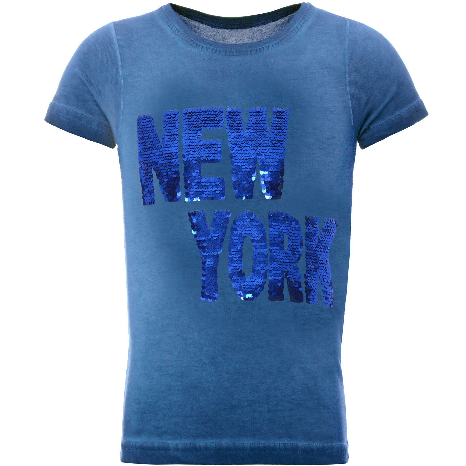 BEZLIT New York Totenkopf T-Shirt Wendepailletten 116-122
